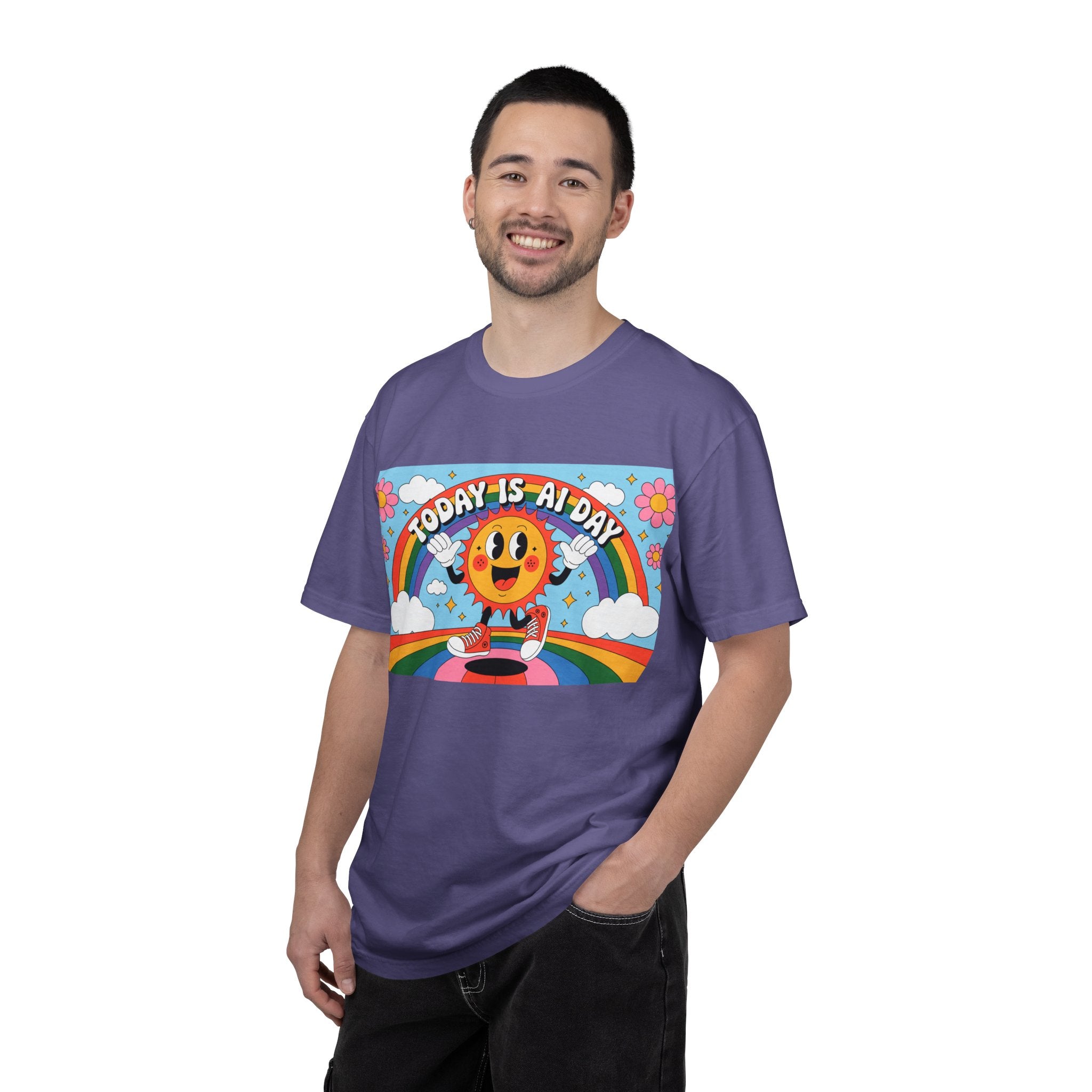 Today Is AI Day  "Sunshine Circuit" Unisex Garment-Dyed T-shirt