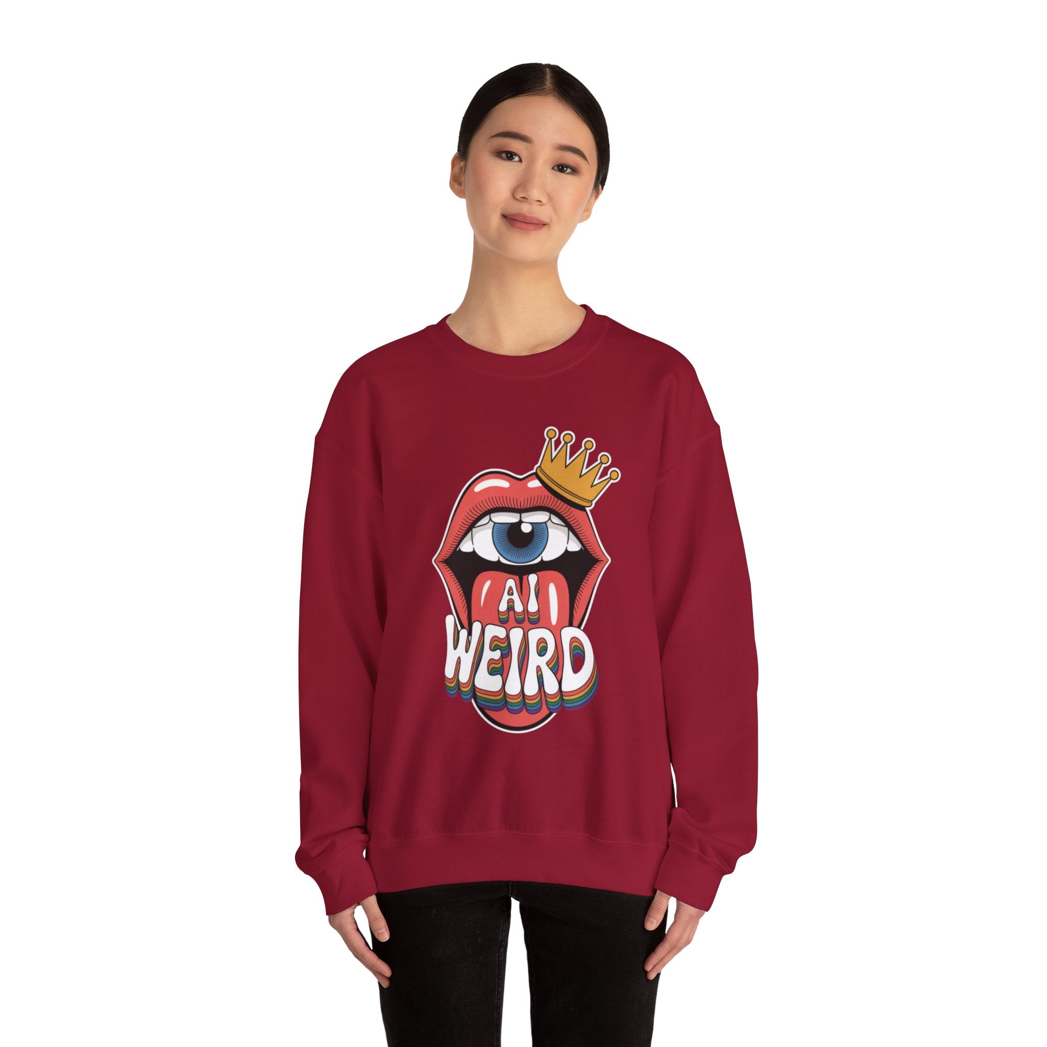 Ai Weird  "Royal Oddbyte" Unisex Heavy Blend™ Crewneck Sweatshirt