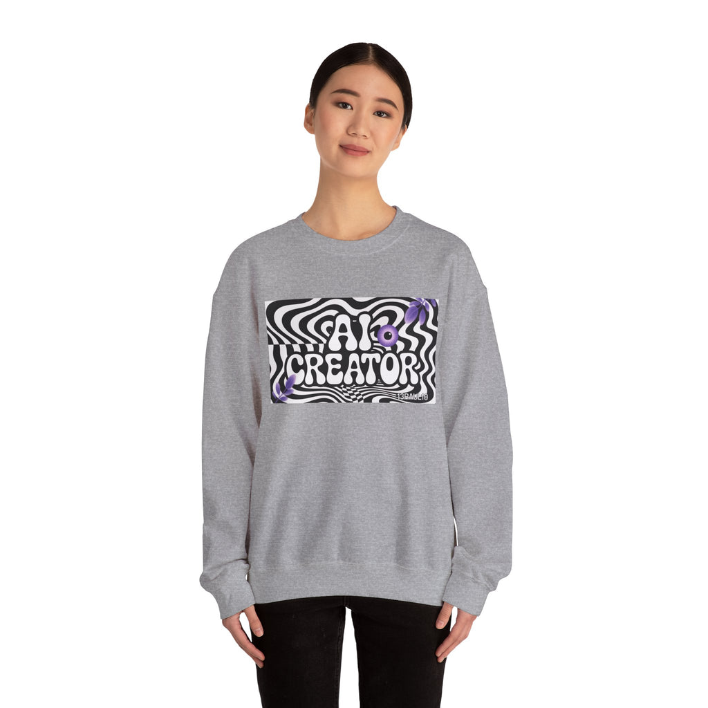 AI Creator  "Optic Loop" Unisex Heavy Blend™ Crewneck Sweatshirt