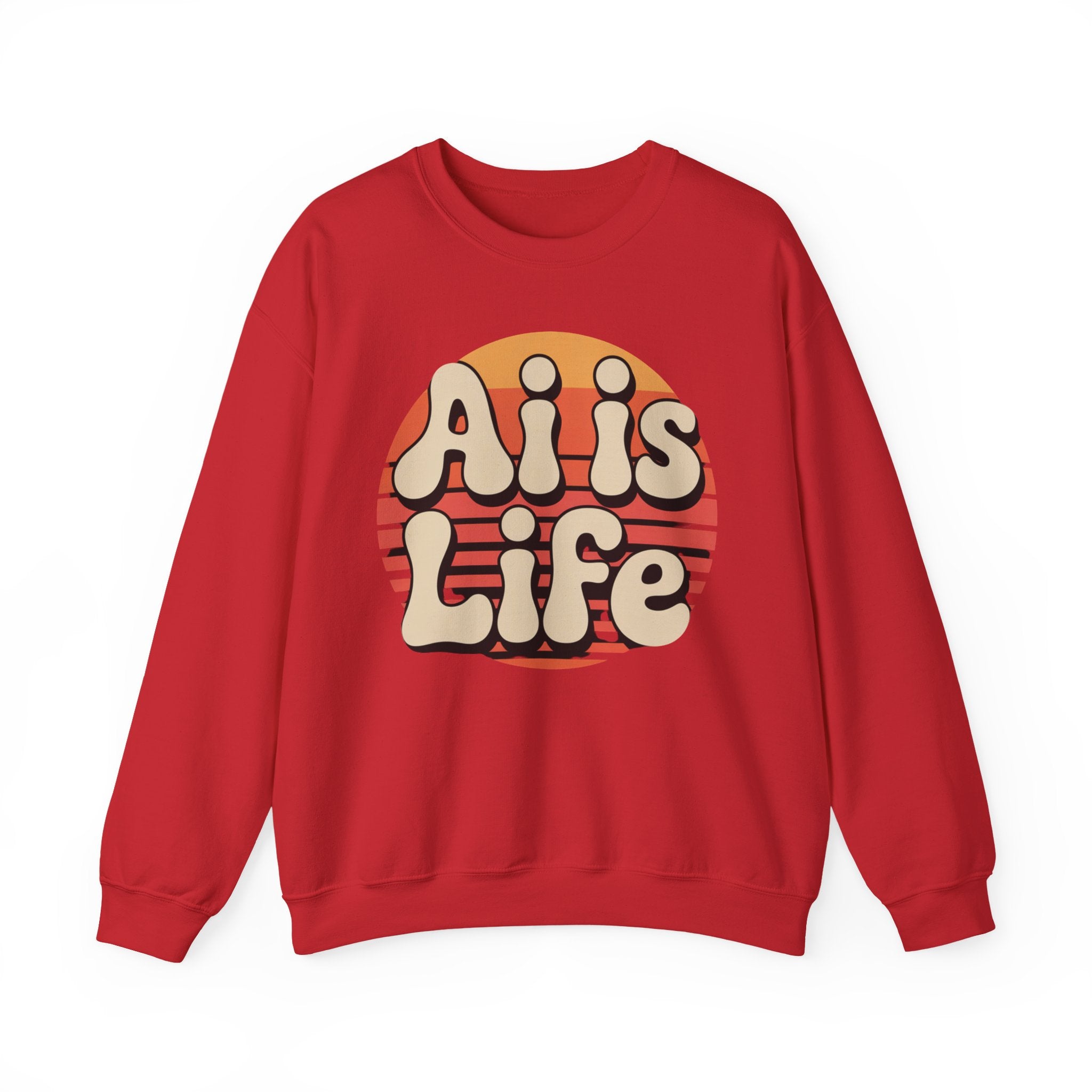 AI is Life "SUNSET CIRCUITRY" Unisex Heavy Blend™ Crewneck Sweatshirt