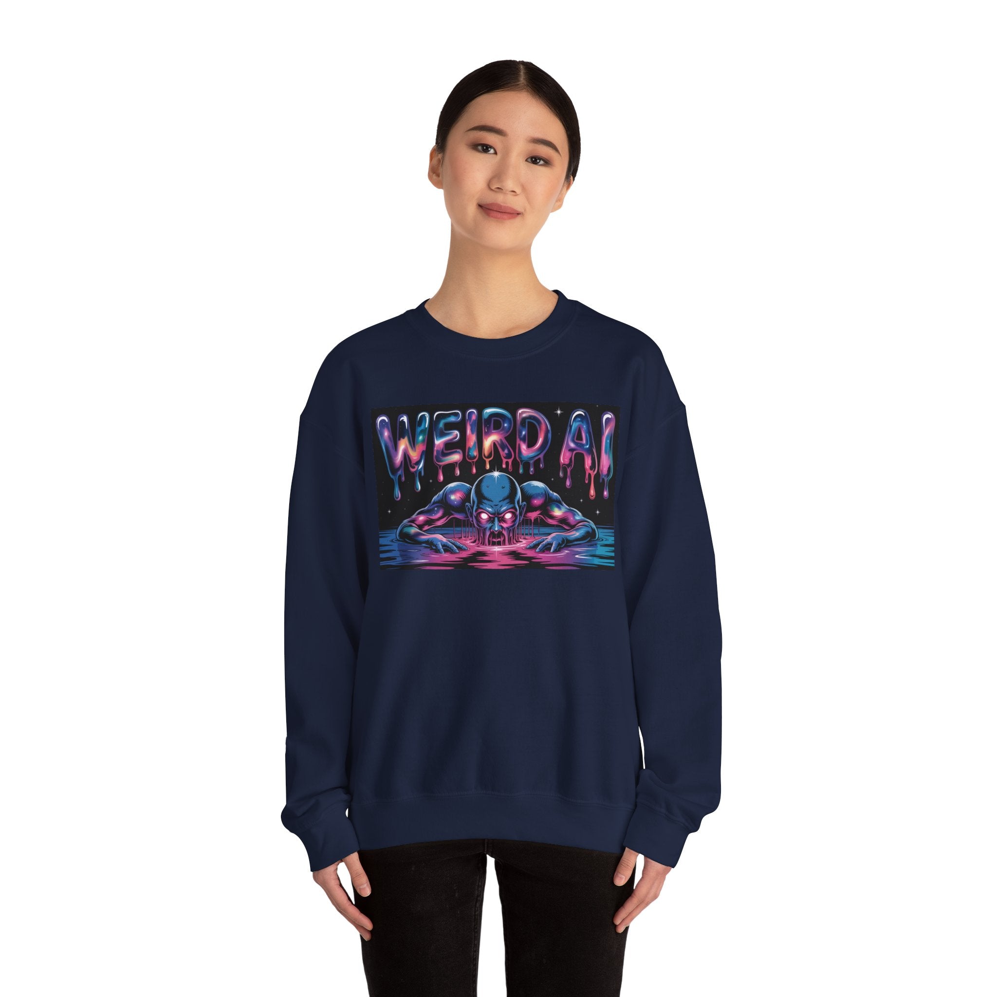 WEIRD AI  " Meltdown Matrix "  Unisex Heavy Blend™ Sweatshirt