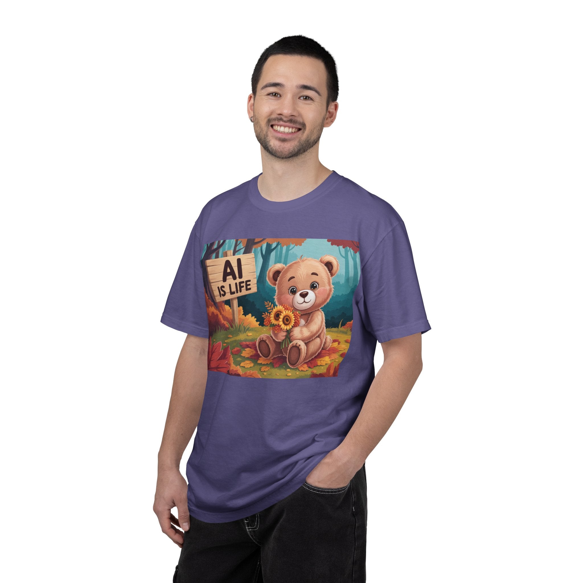 AI IS LIFE  " Cuddle Code "  Unisex Garment-Dyed T-shirt