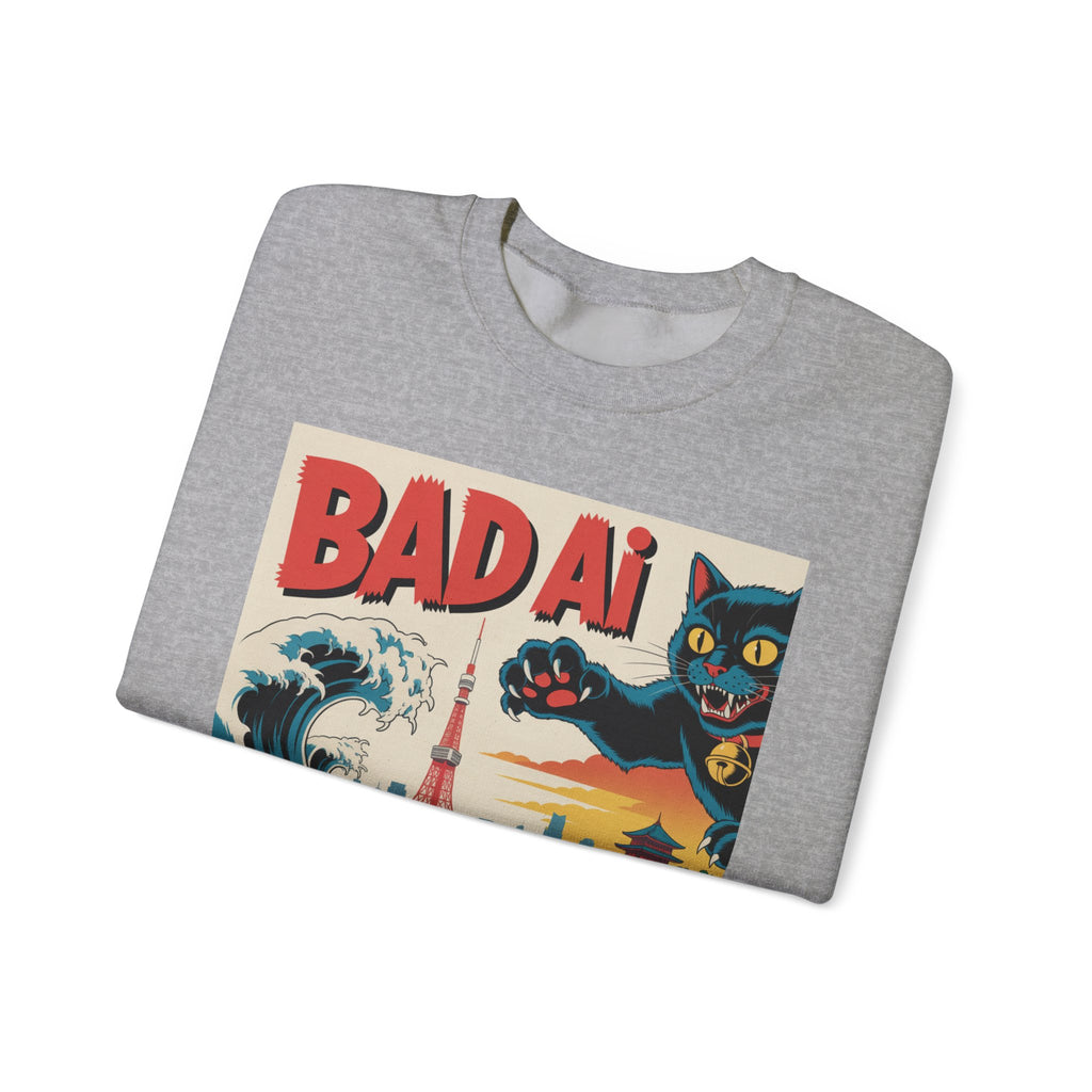 BAD AI  "Kaiju Kitty"  Unisex Heavy Blend™ Crewneck Sweatshirt