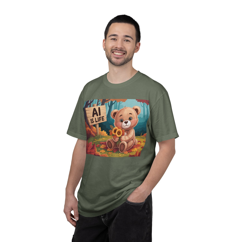 AI IS LIFE  " Cuddle Code "  Unisex Garment-Dyed T-shirt