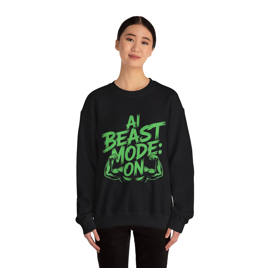 AI BEAST MODE: ON “DIGITAL HULK ENERGY” Unisex Heavy Blend™ Crewneck Sweatshirt