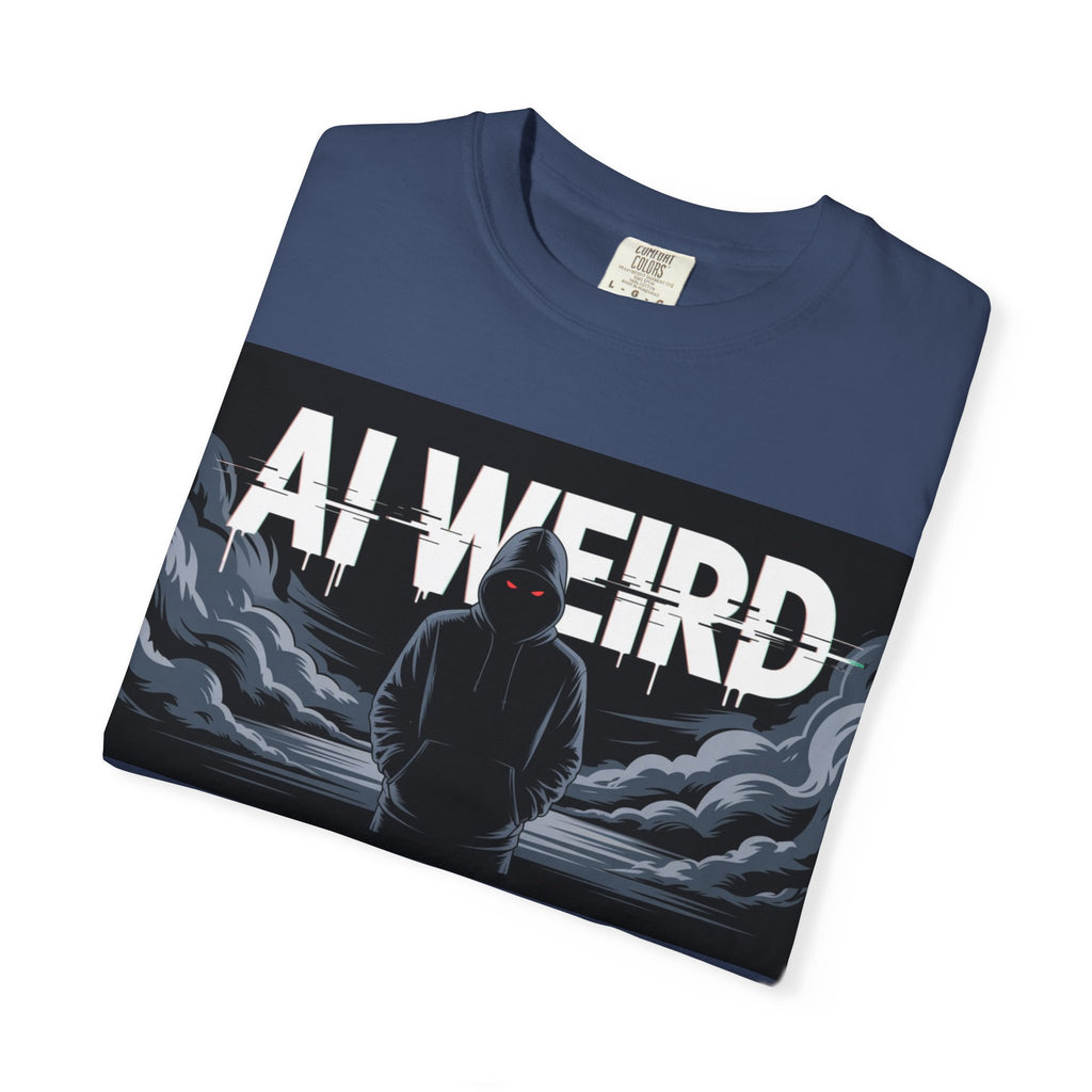 AI WEIRD – “DARK DATA ENTITY” Unisex Garment-Dyed T-shirt