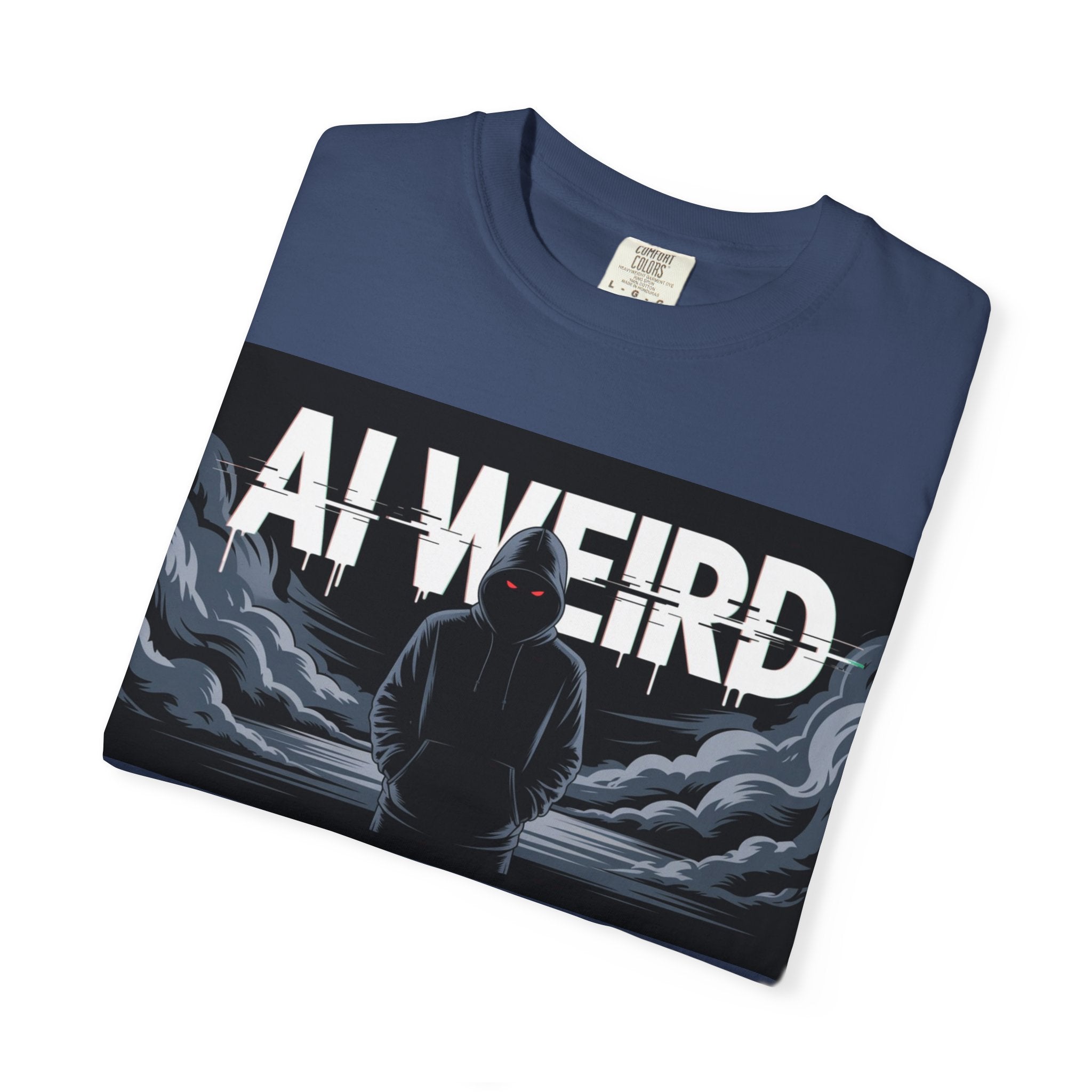 AI WEIRD – “DARK DATA ENTITY” Unisex Garment-Dyed T-shirt