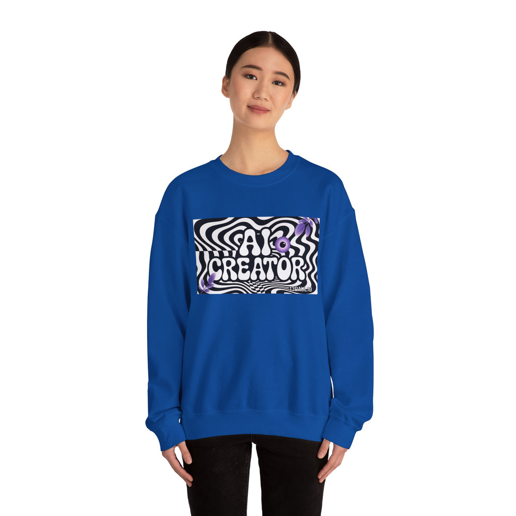 AI Creator  "Optic Loop" Unisex Heavy Blend™ Crewneck Sweatshirt