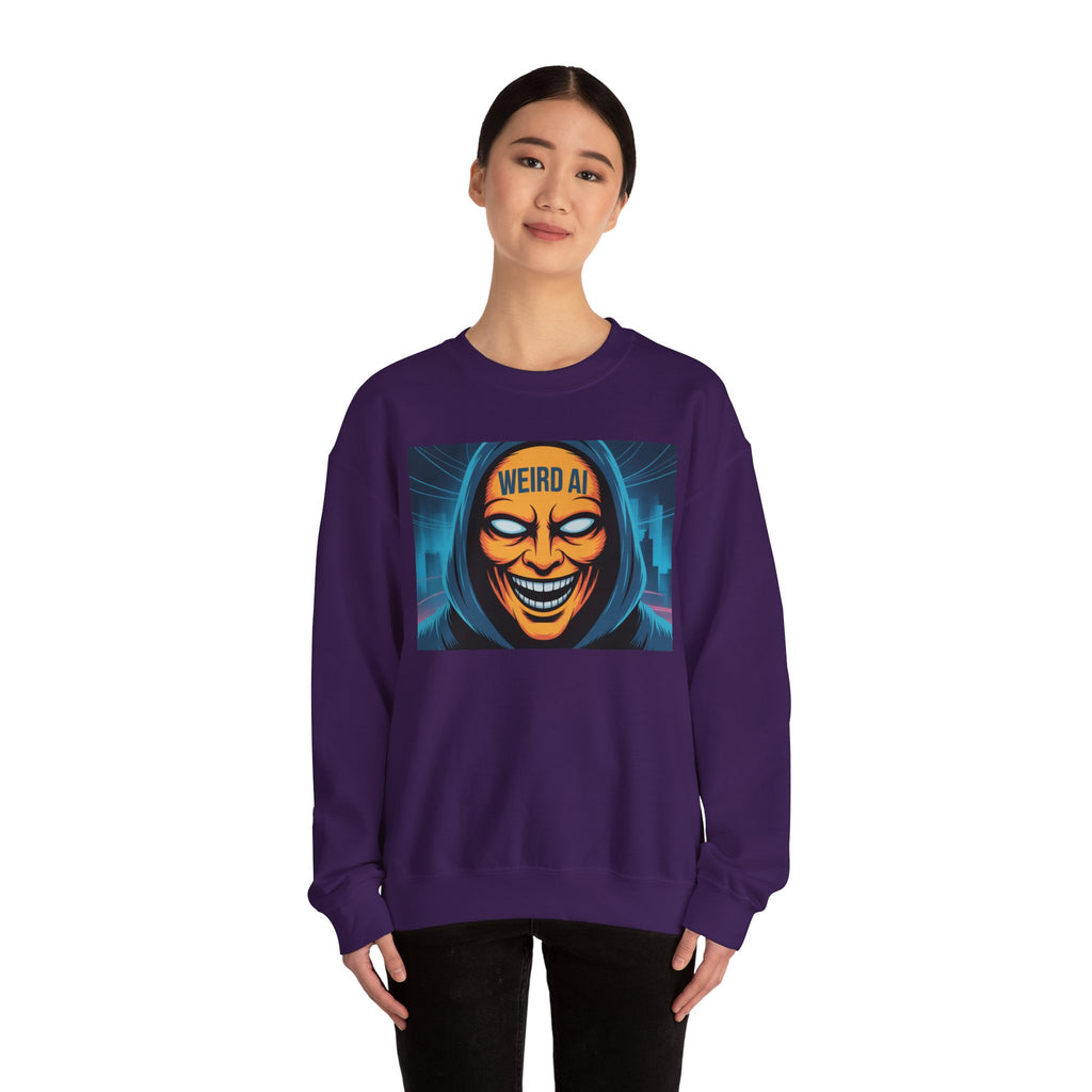 Weird AI "Masked Mode" Unisex Heavy Blend™ Crewneck Sweatshirt
