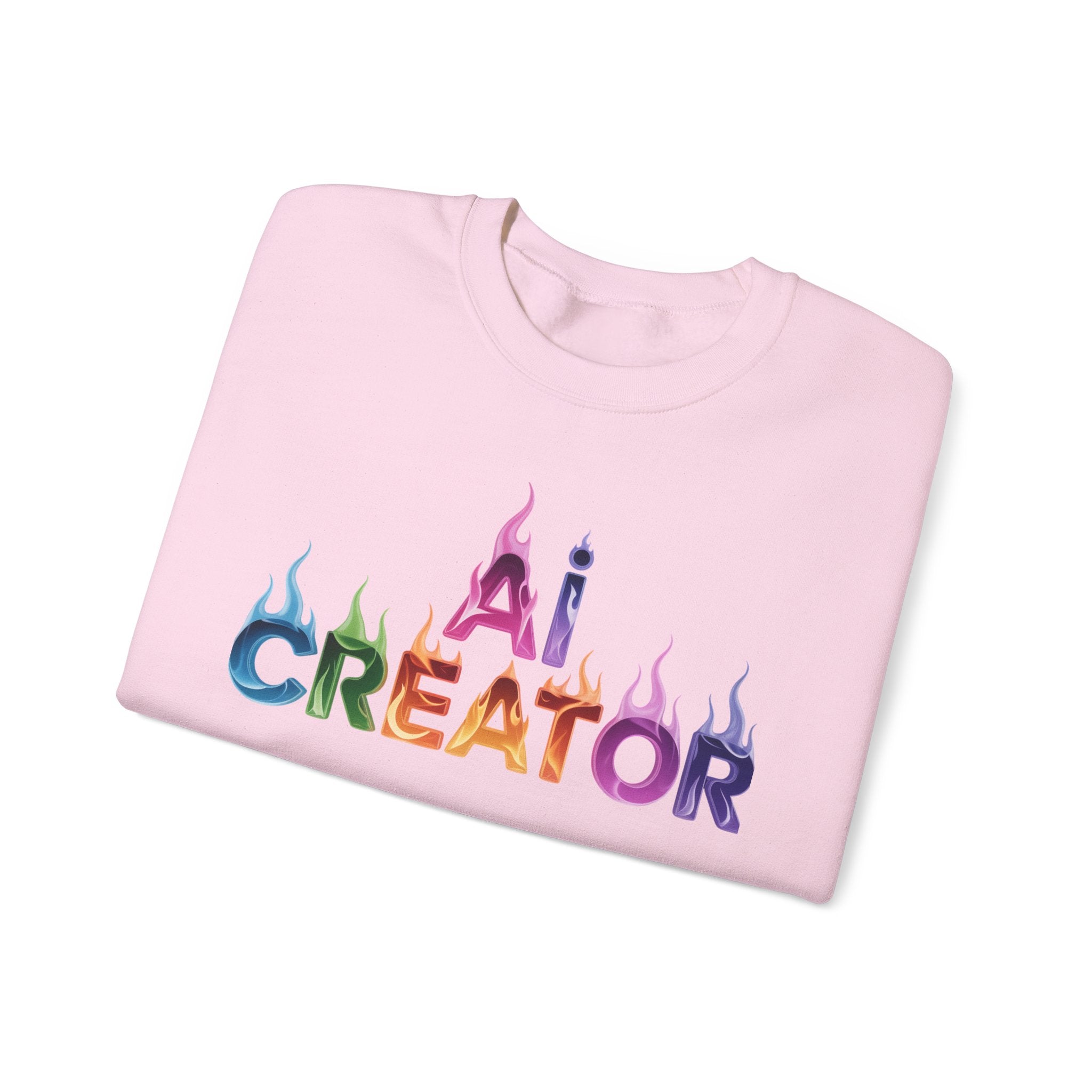 AI CREATOR  "Fire in the Code" Unisex Heavy Blend™ Crewneck Sweatshirt