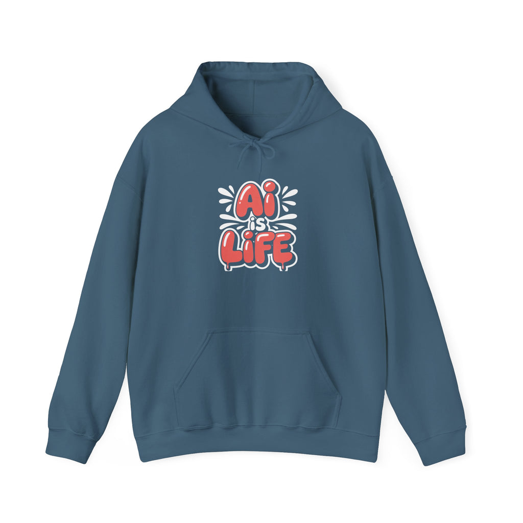 AI IS LIFE "Neural Pop" Unisex Heavy Blend™ Hooded Sweatshirt