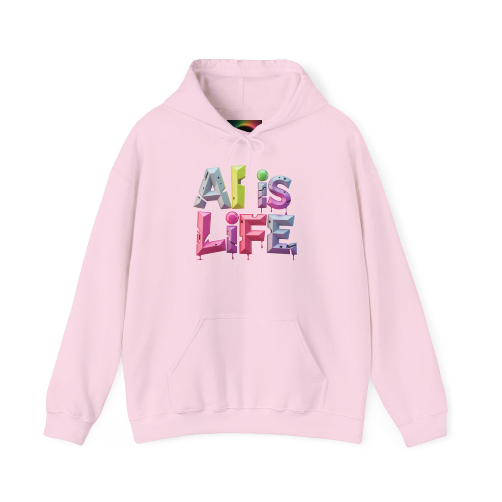 Ali is Life "GRAFFITI DIMENSION" Colorful Text Pullover Hoodie