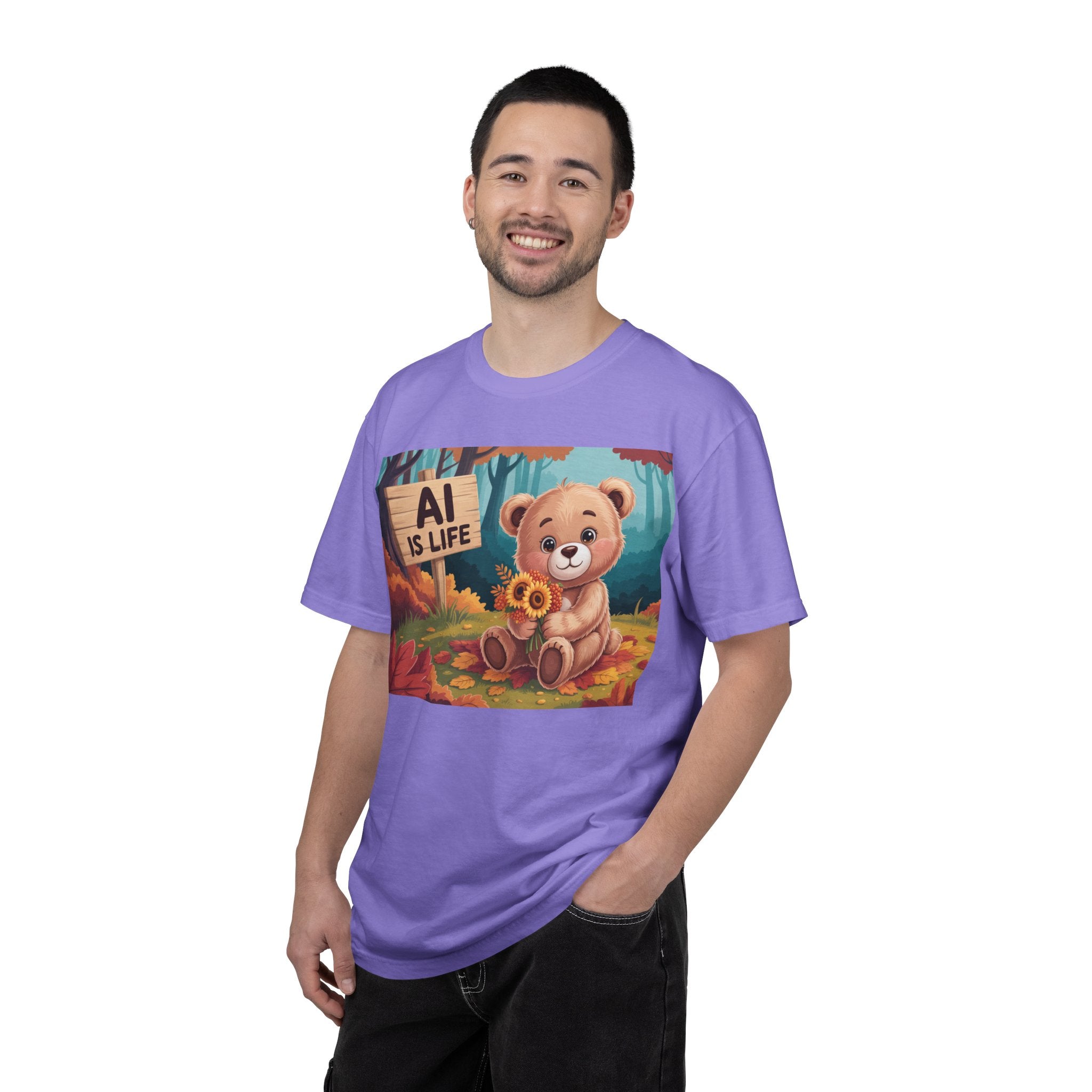 AI IS LIFE  " Cuddle Code "  Unisex Garment-Dyed T-shirt