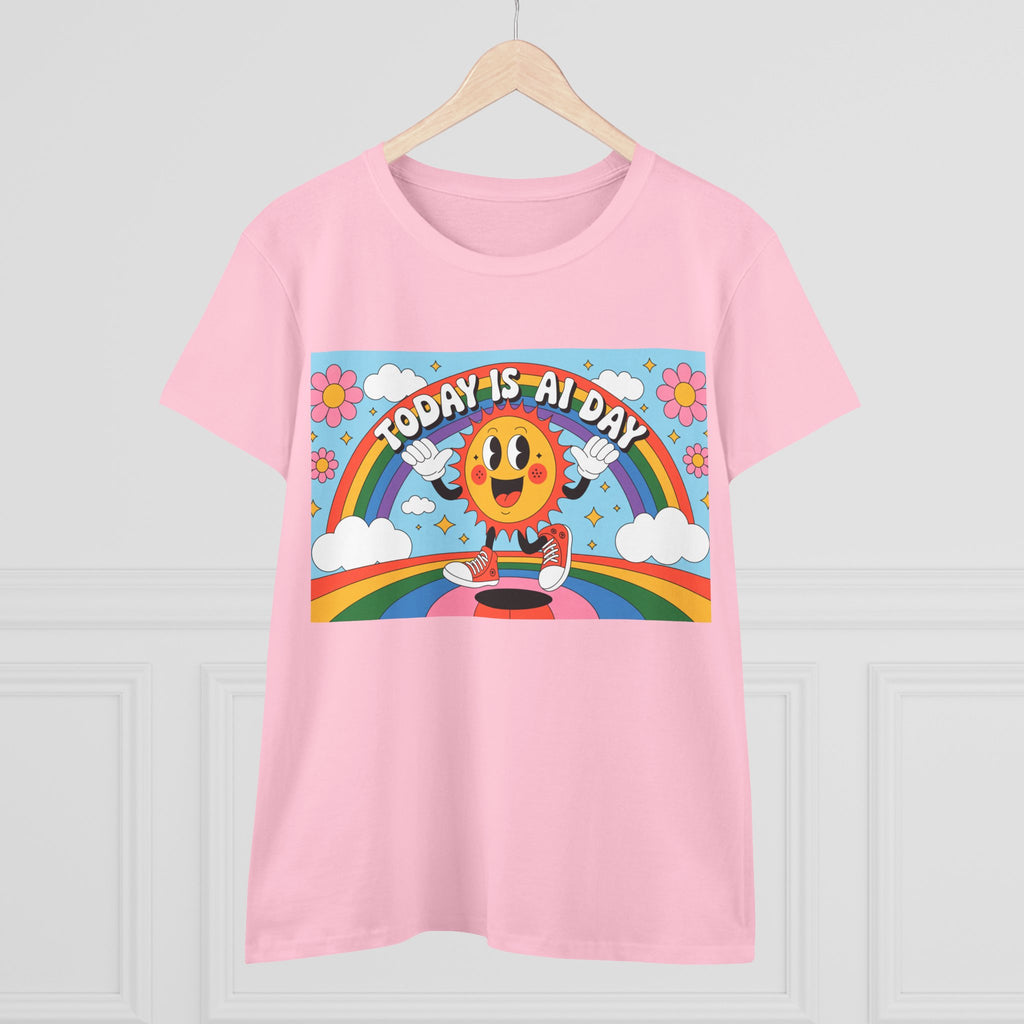 Today Is AI Day  "Sunshine Circuit" Women's Midweight Cotton Tee