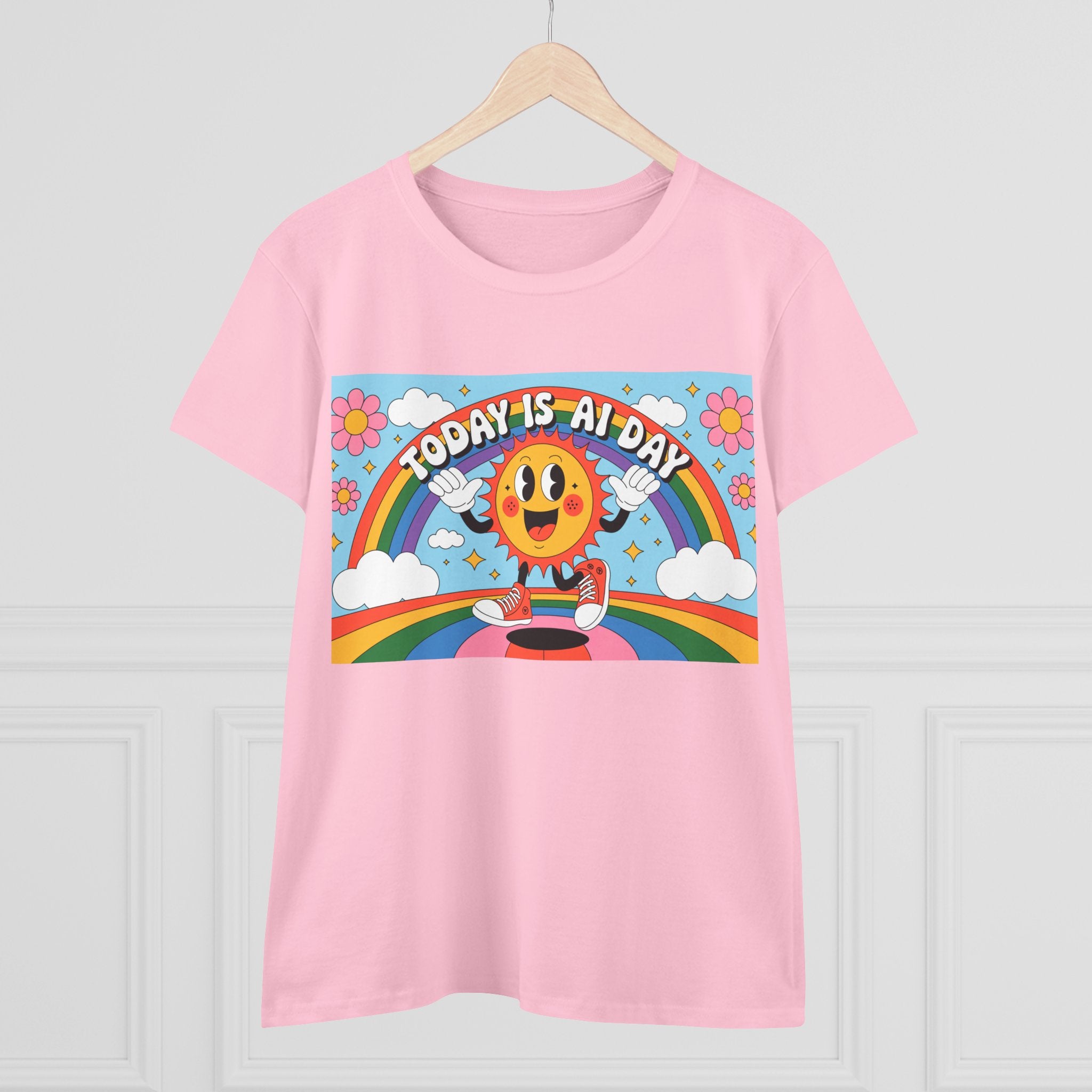 Today Is AI Day  "Sunshine Circuit" Women's Midweight Cotton Tee