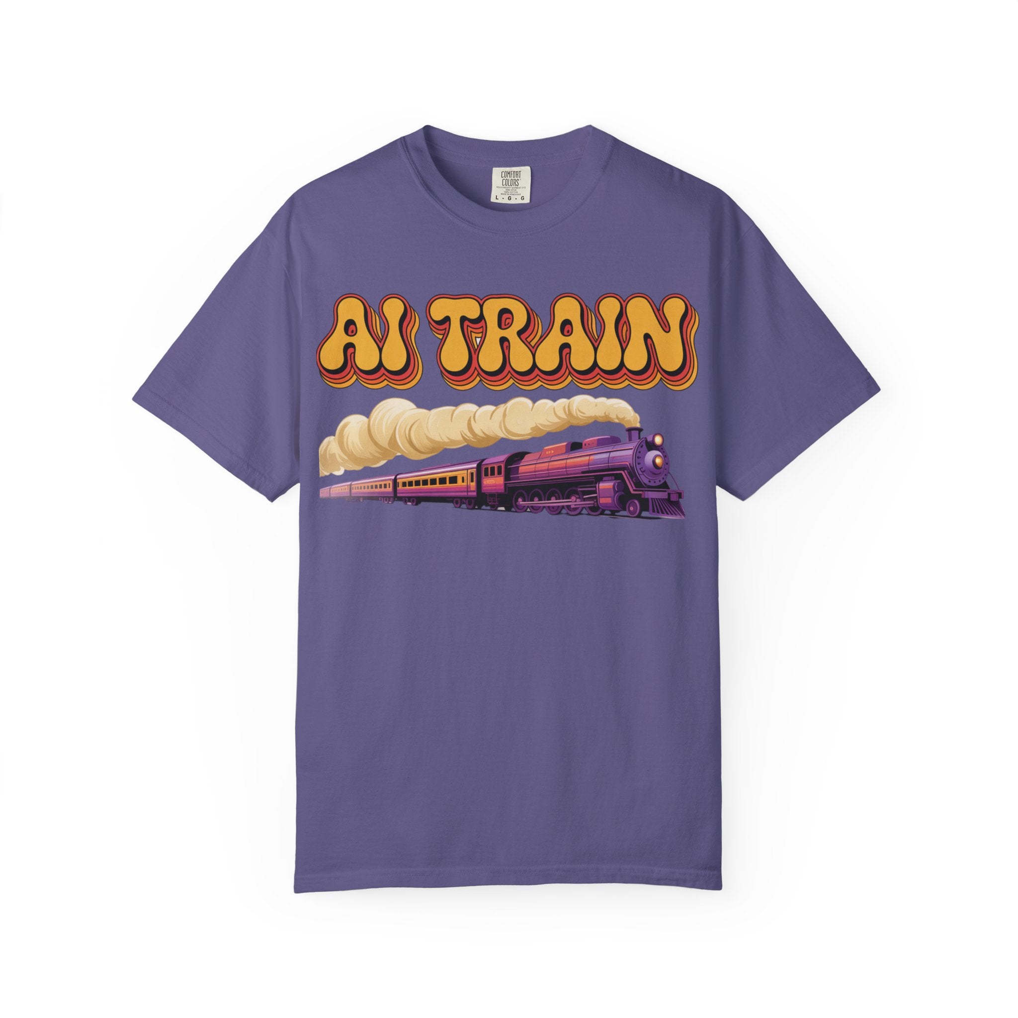 AI TRAIN  "Quantum Rail System" Unisex Garment-Dyed T-shirt