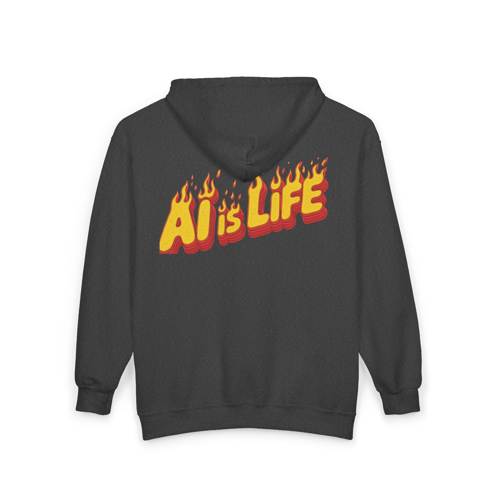 AI is LIFE “FLAME CODE” Unisex Heavy Blend™ Full Zip Hooded Sweatshirt