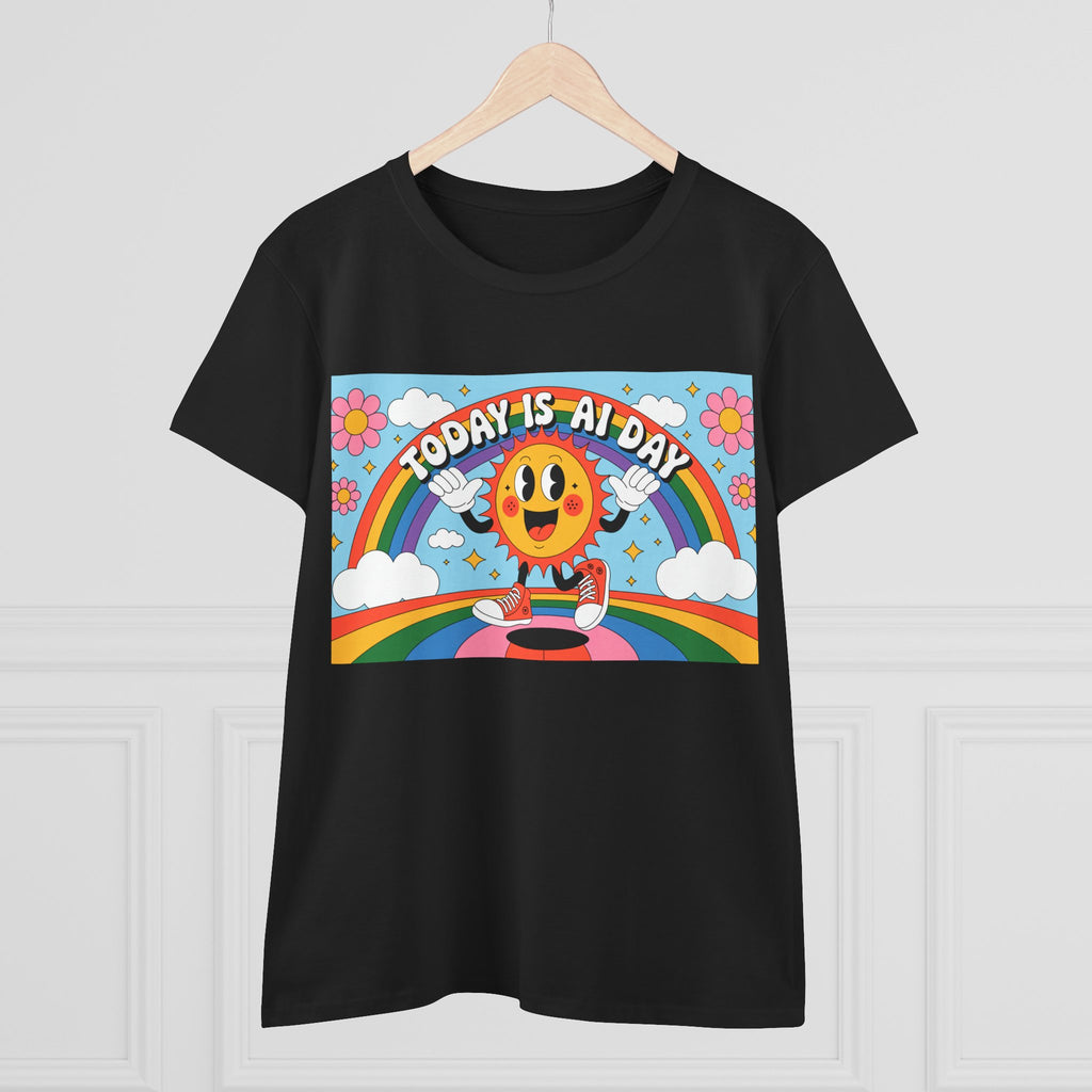 Today Is AI Day  "Sunshine Circuit" Women's Midweight Cotton Tee