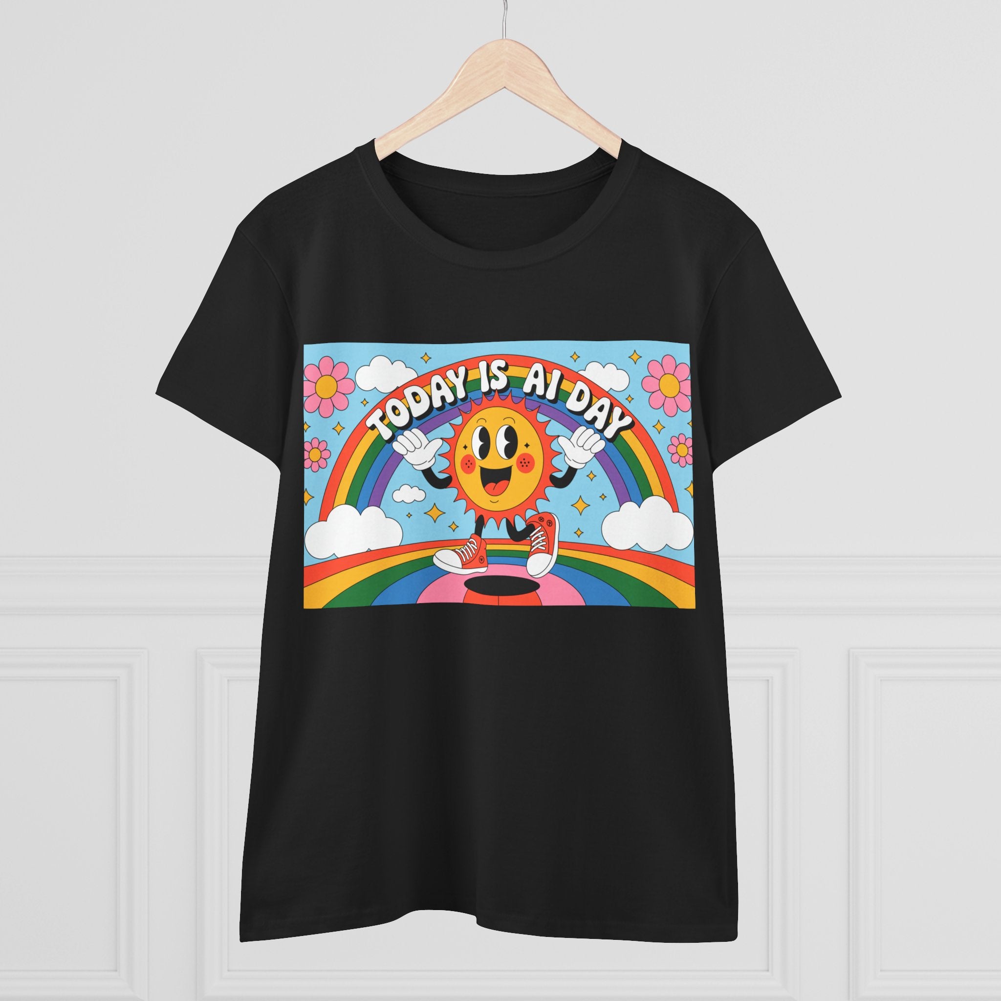 Today Is AI Day  "Sunshine Circuit" Women's Midweight Cotton Tee