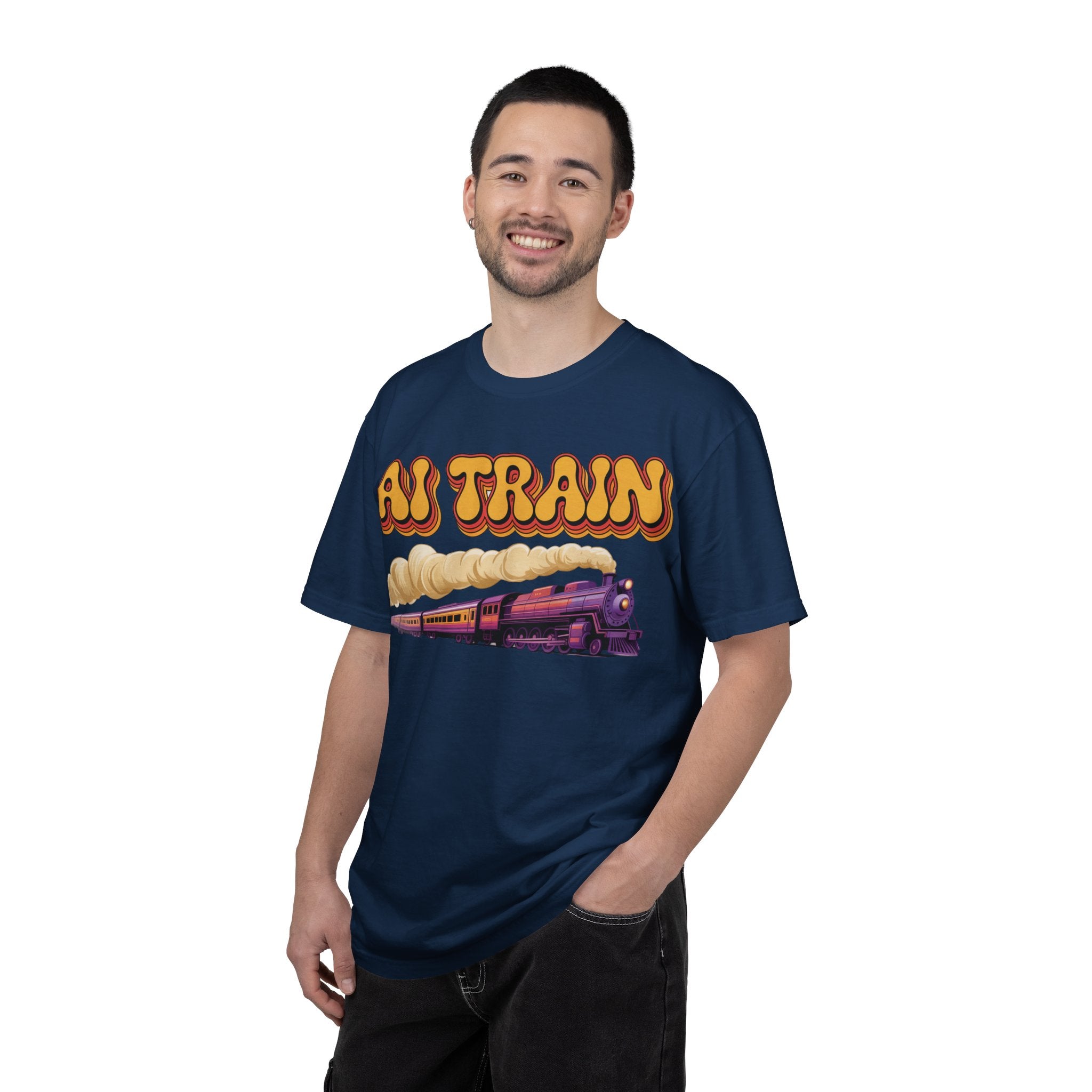 AI TRAIN  "Quantum Rail System" Unisex Garment-Dyed T-shirt
