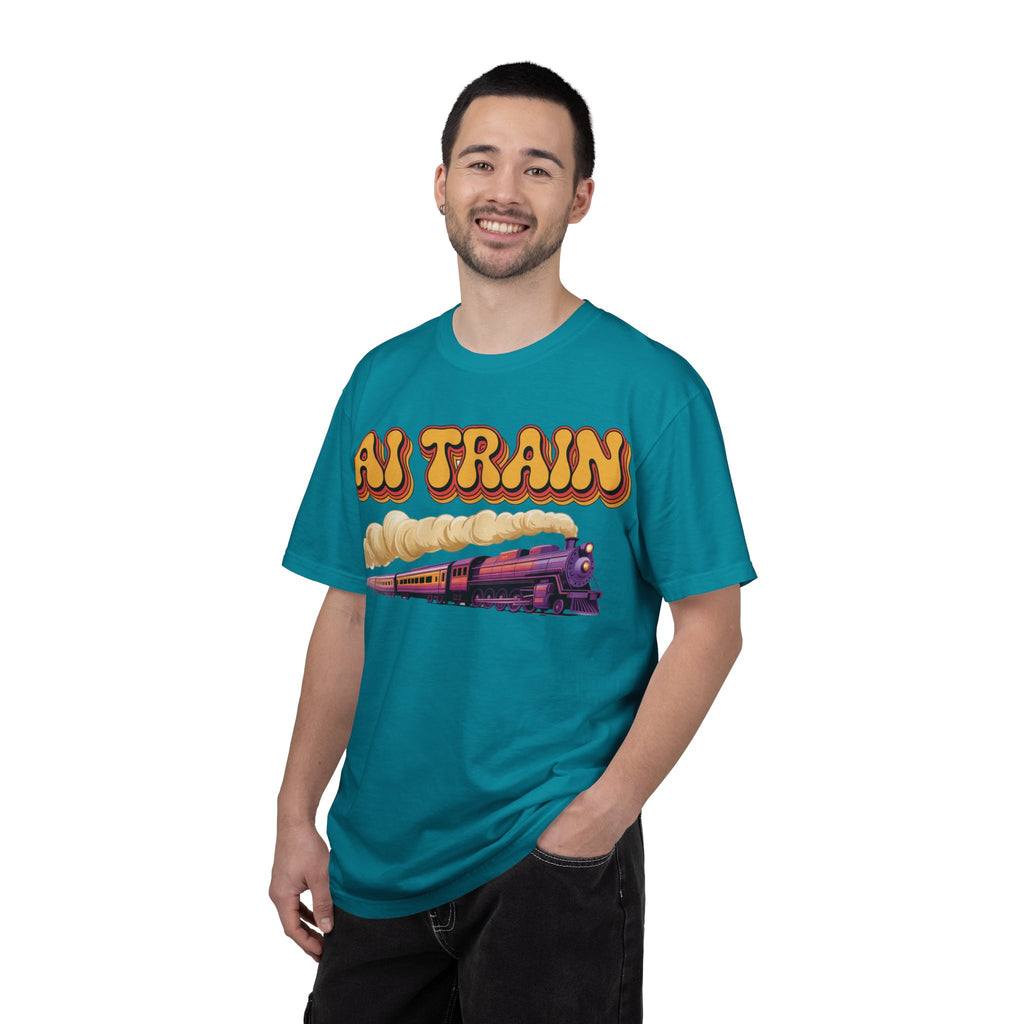 AI TRAIN  "Quantum Rail System" Unisex Garment-Dyed T-shirt