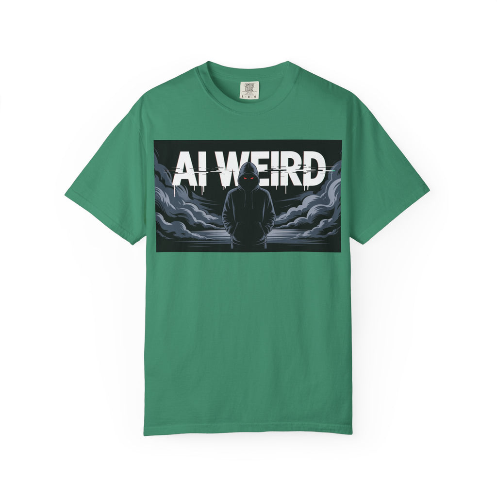 AI WEIRD – “DARK DATA ENTITY” Unisex Garment-Dyed T-shirt