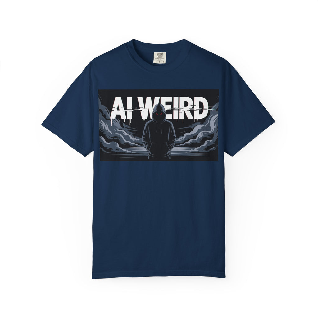 AI WEIRD – “DARK DATA ENTITY” Unisex Garment-Dyed T-shirt