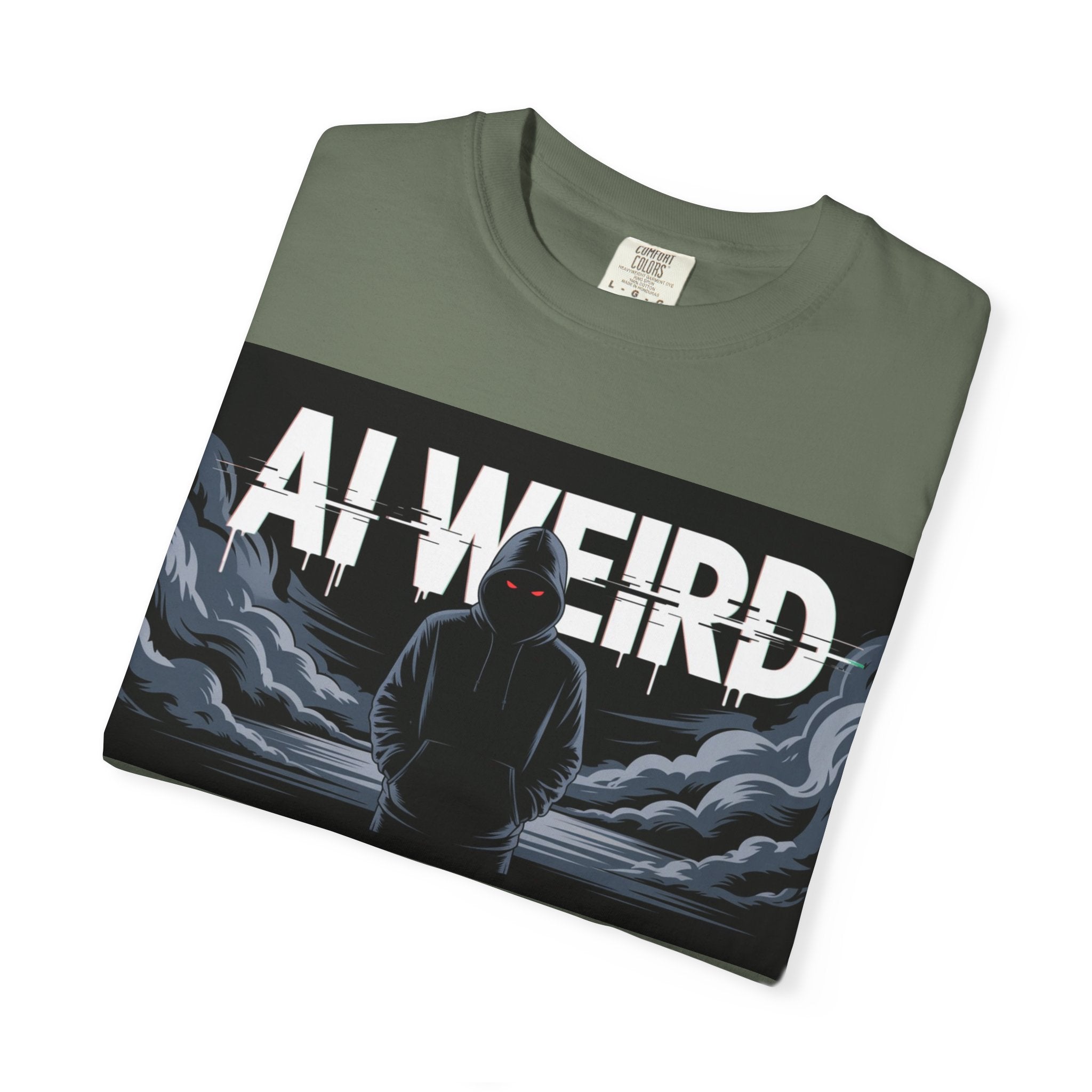 AI WEIRD – “DARK DATA ENTITY” Unisex Garment-Dyed T-shirt