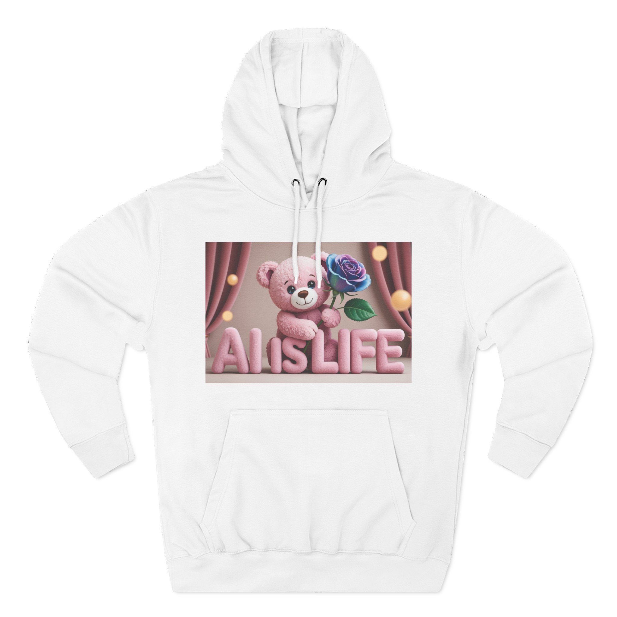 AI IS LIFE  "CUTE CIRCUIT" Three-Panel Fleece Hoodie