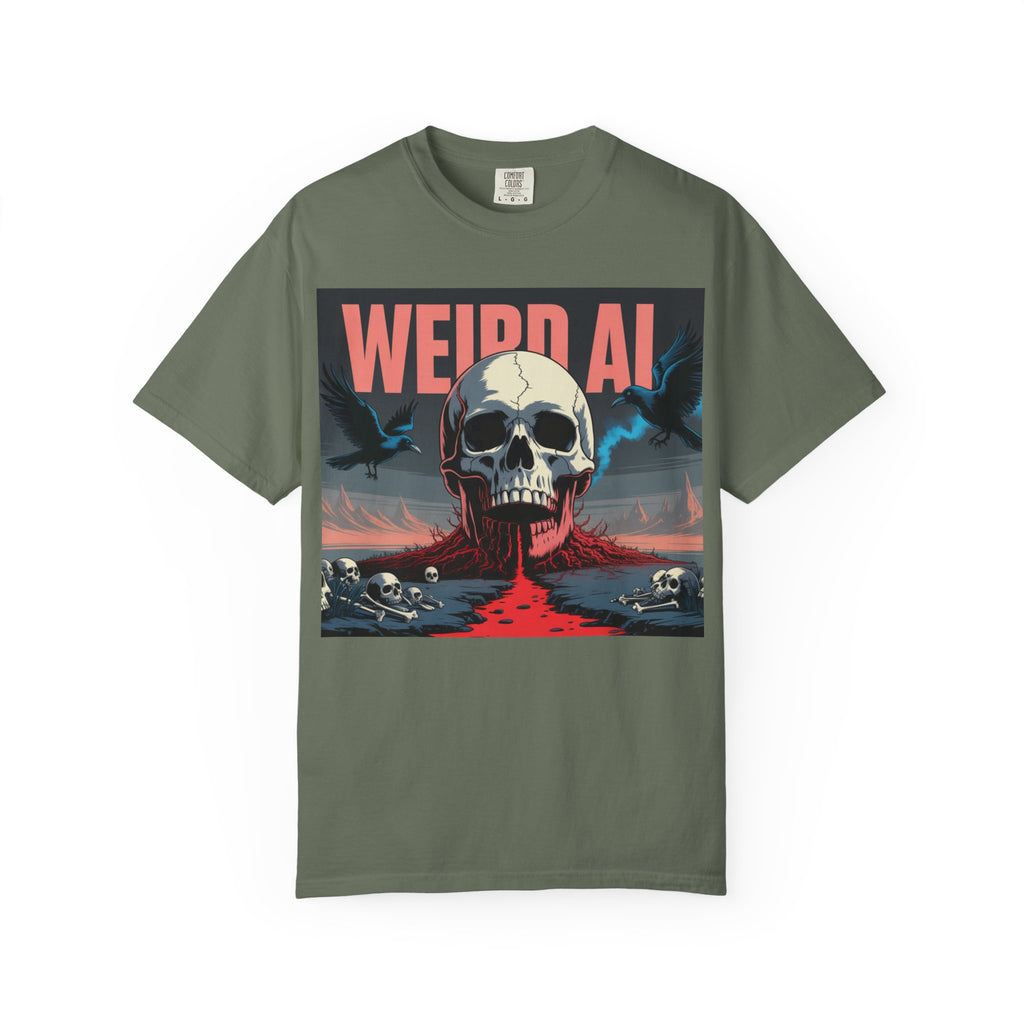 Weird AI  "Skeleton Volcano Edition”  Unisex Garment-Dyed T-shirt