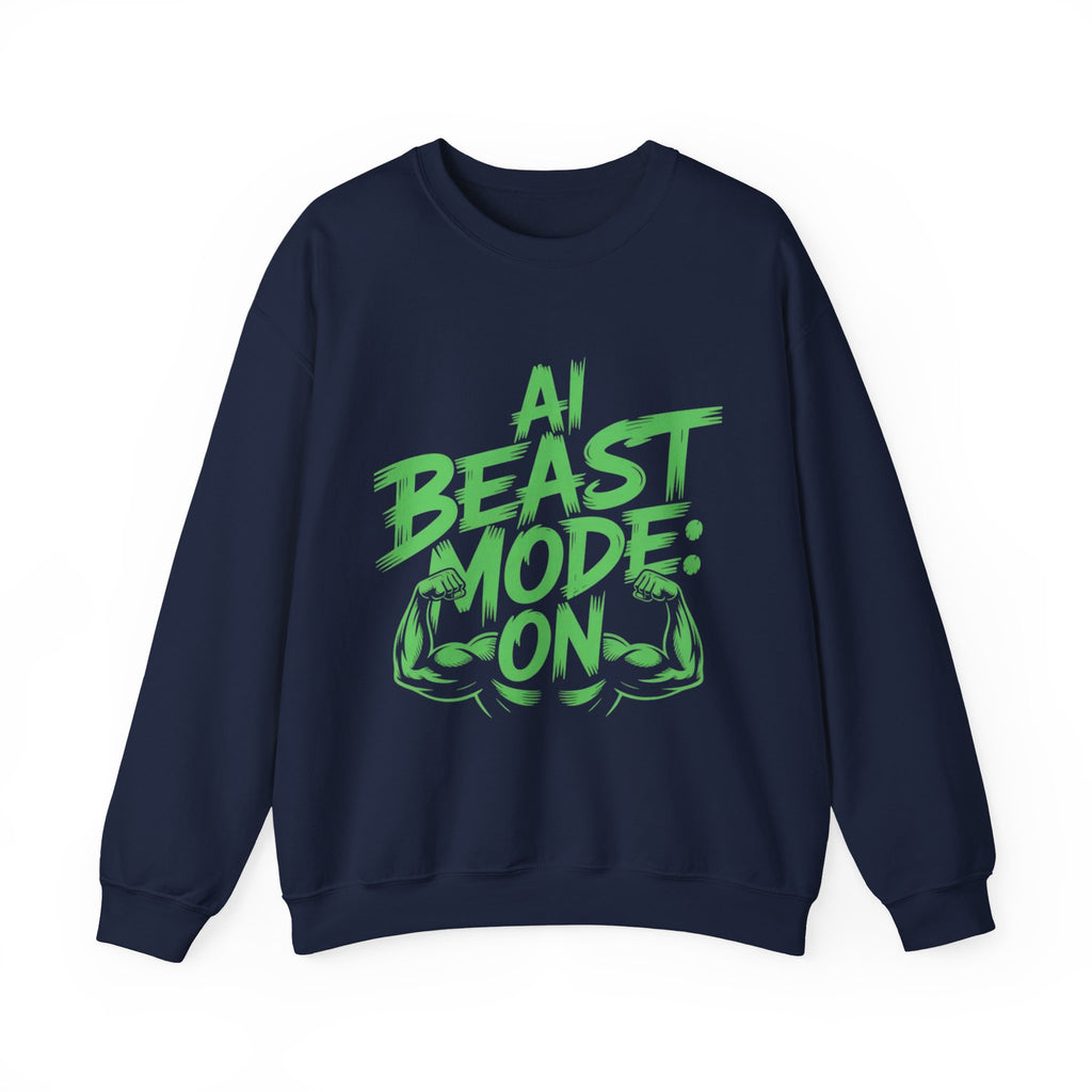 AI BEAST MODE: ON “DIGITAL HULK ENERGY” Unisex Heavy Blend™ Crewneck Sweatshirt