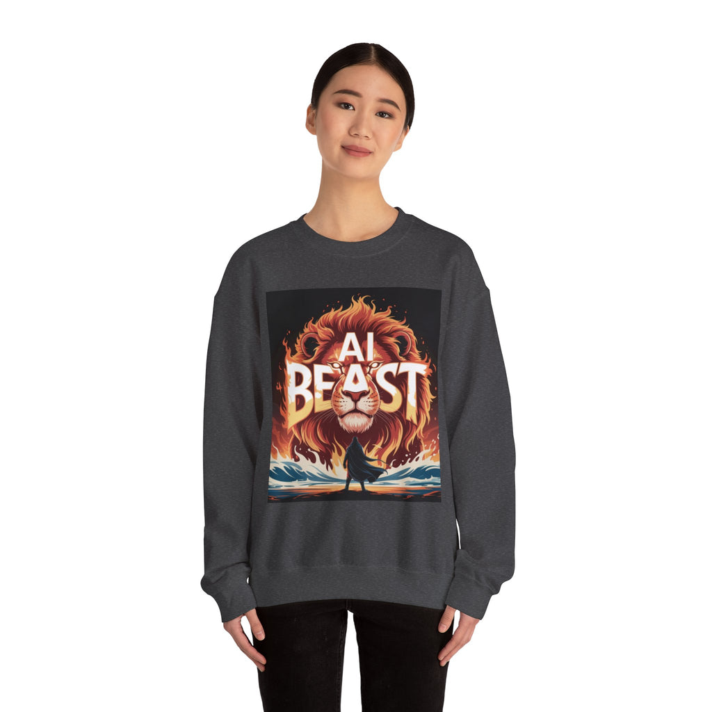 AI BEAST “Majestic Upload” Unisex Heavy Blend™ Crewneck Sweatshirt