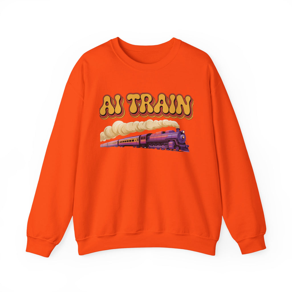 AI TRAIN  "Quantum Rail System" Unisex Heavy Blend™ Crewneck Sweatshirt