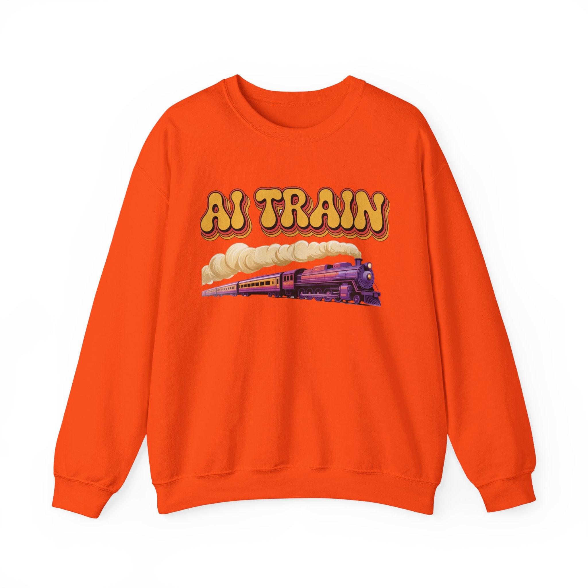 AI TRAIN  "Quantum Rail System" Unisex Heavy Blend™ Crewneck Sweatshirt