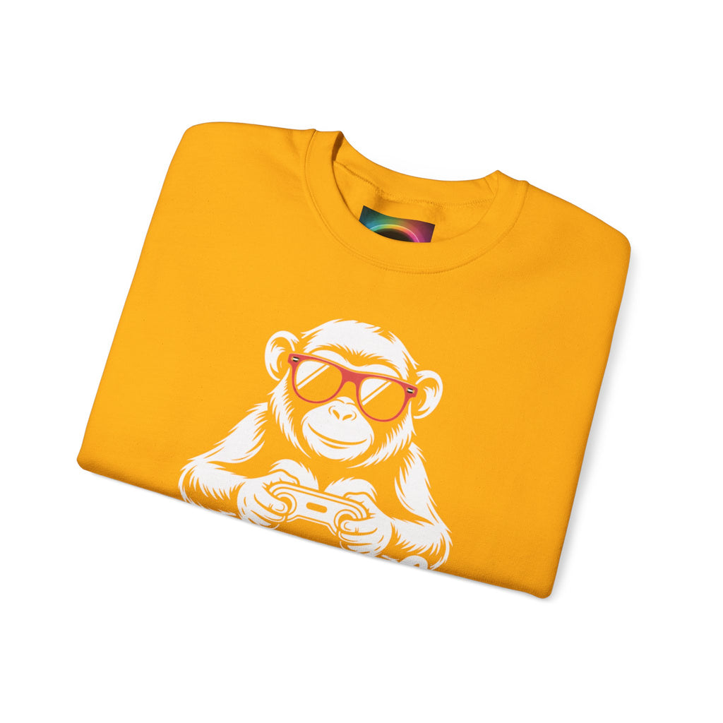 AI Is Life "GAMER CHIMP ELITE" Unisex Graphic Crewneck Sweatshirt