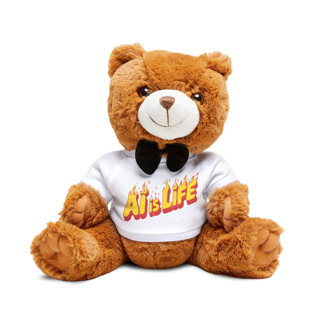 Cute AI is Life "Flame Code" Teddy Bear with T-shirt
