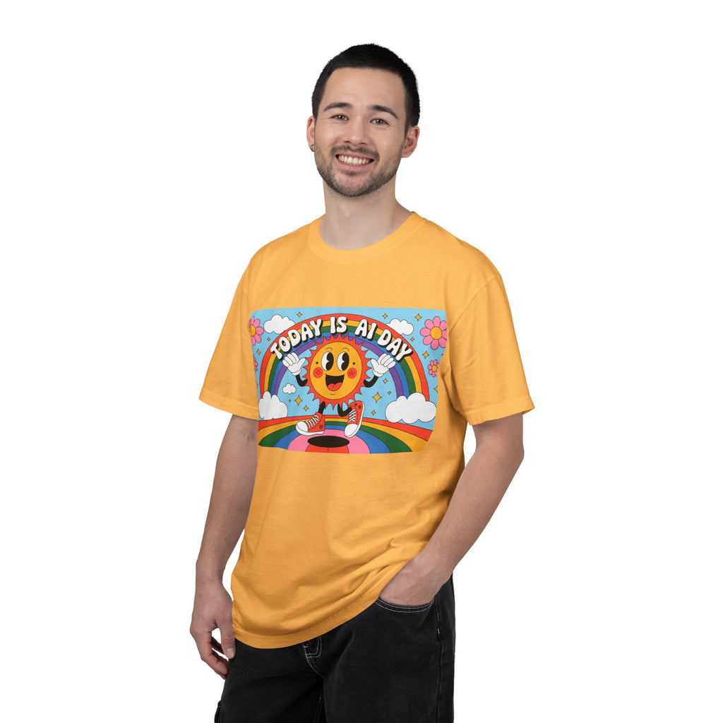 Today Is AI Day  "Sunshine Circuit" Unisex Garment-Dyed T-shirt