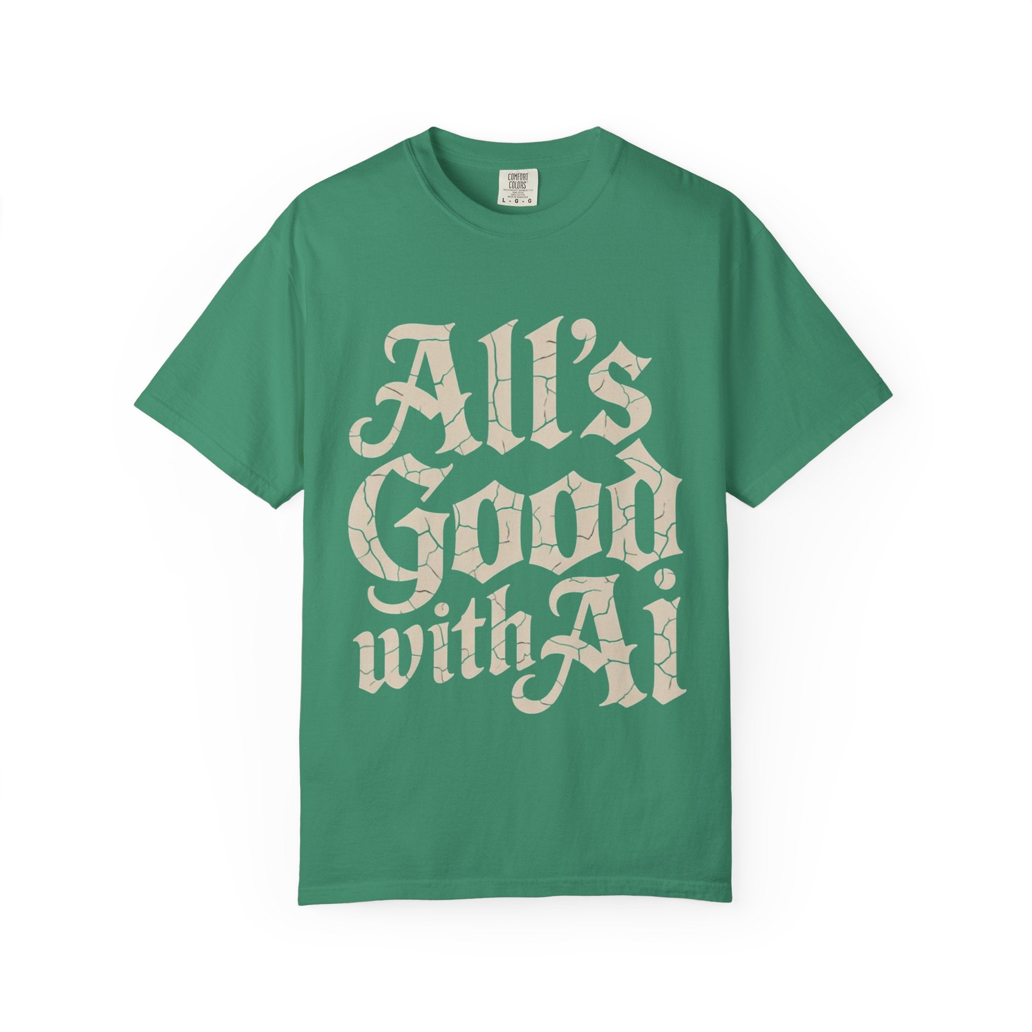 ALL’S GOOD WITH AI “Cracked Code Classic” Unisex Garment-Dyed T-shirt