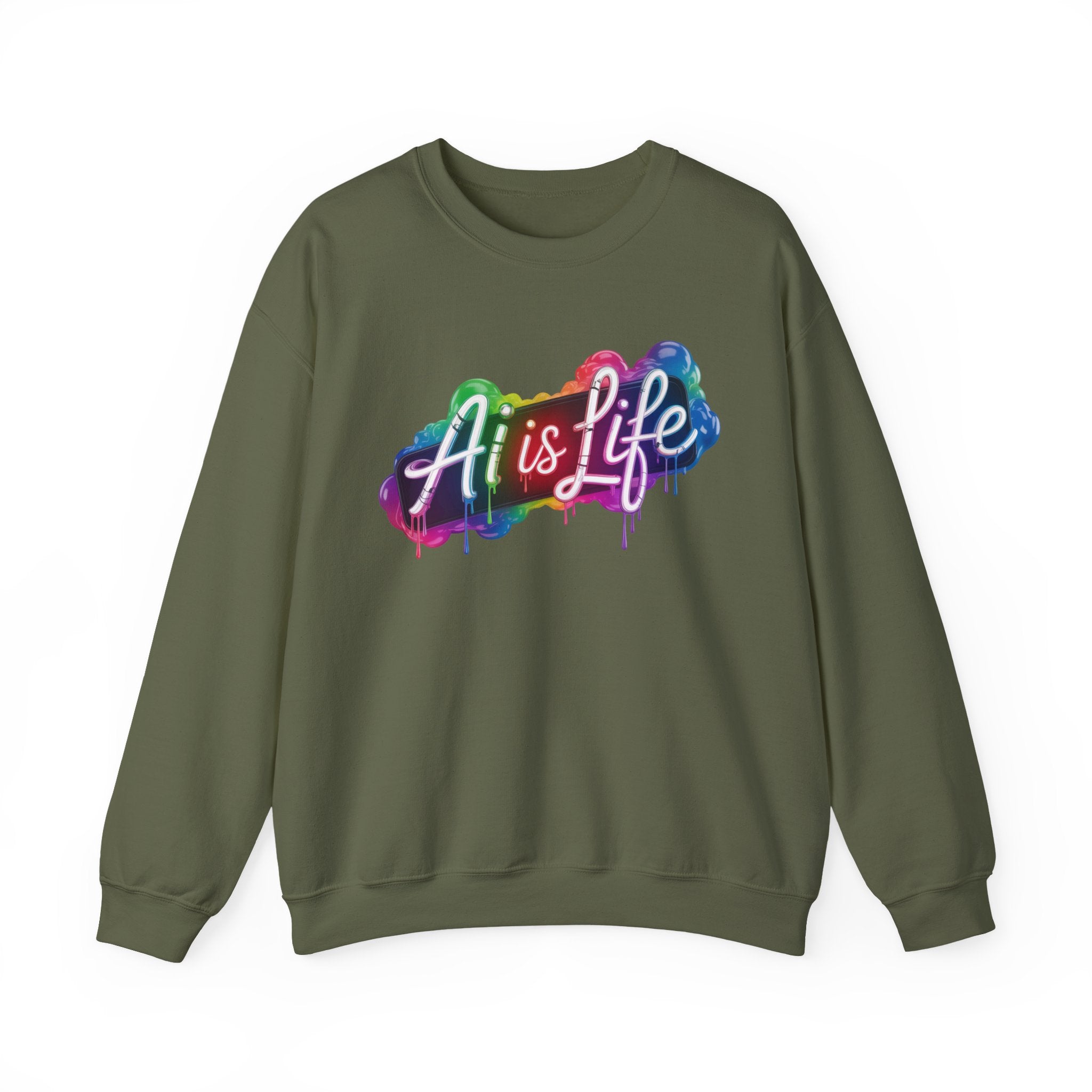 AI is LIFE  “PipeDream Intelligence”  Heavy Blend™ Crewneck Sweatshirt