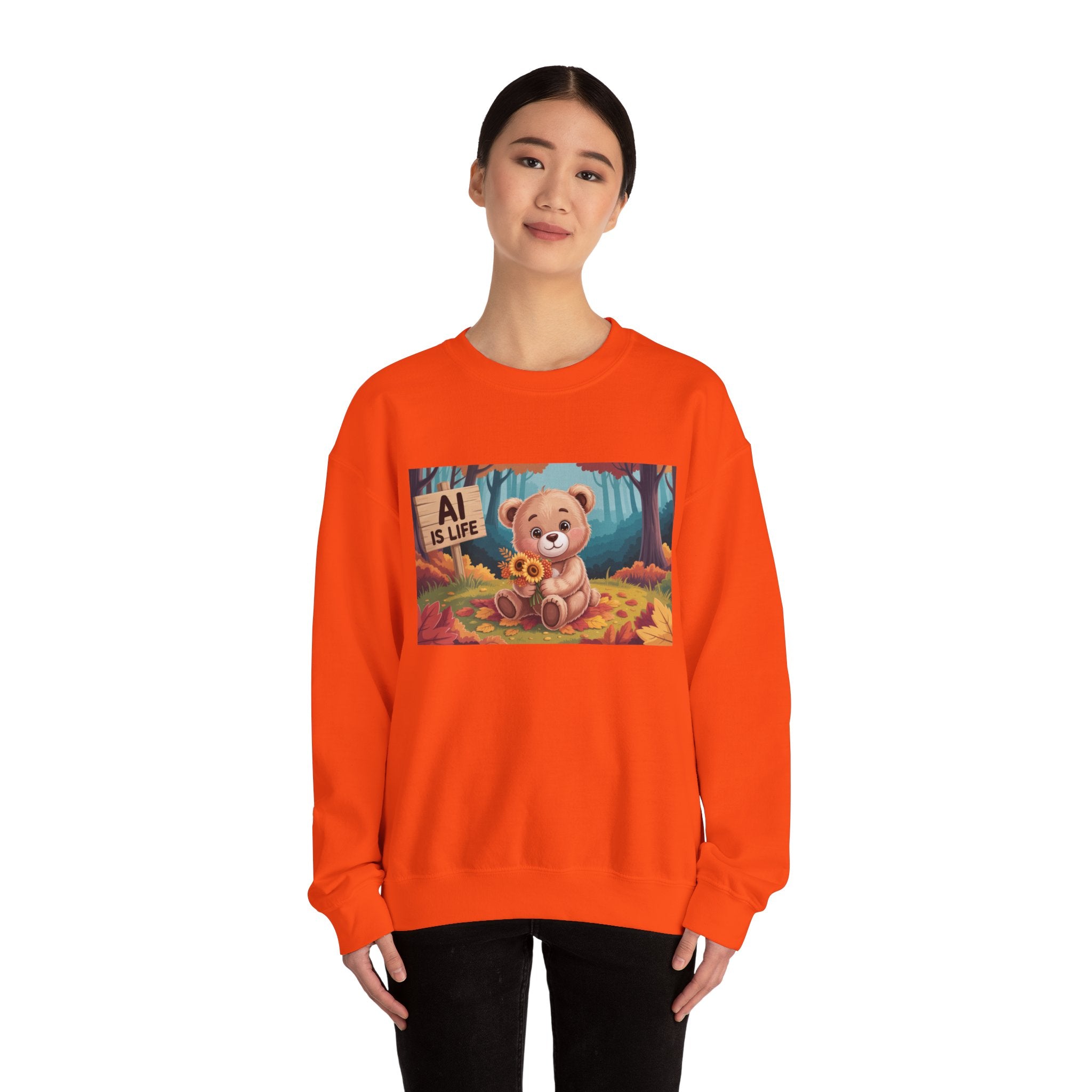 AI IS LIFE  " Cuddle Code "   Unisex Heavy Blend™ Crewneck Sweatshirt