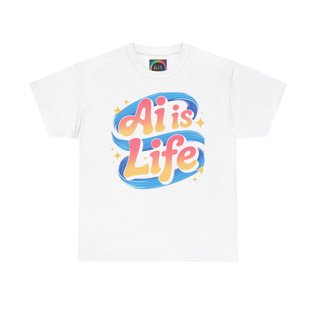 Al is Life "COSMIC SWIRL" — Colorful Retro Graphic Tee T‑Shirt