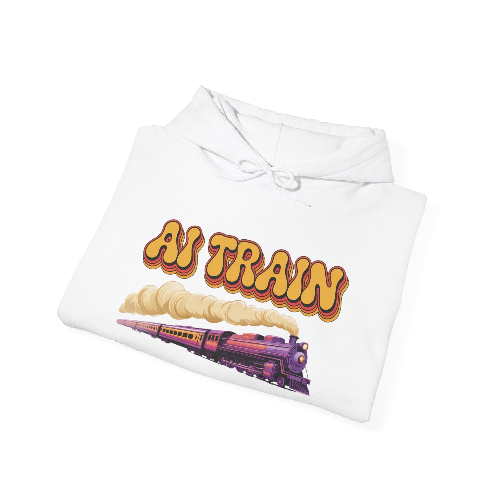 AI TRAIN  "Quantum Rail System" Unisex Heavy Blend™ Hooded Sweatshirt