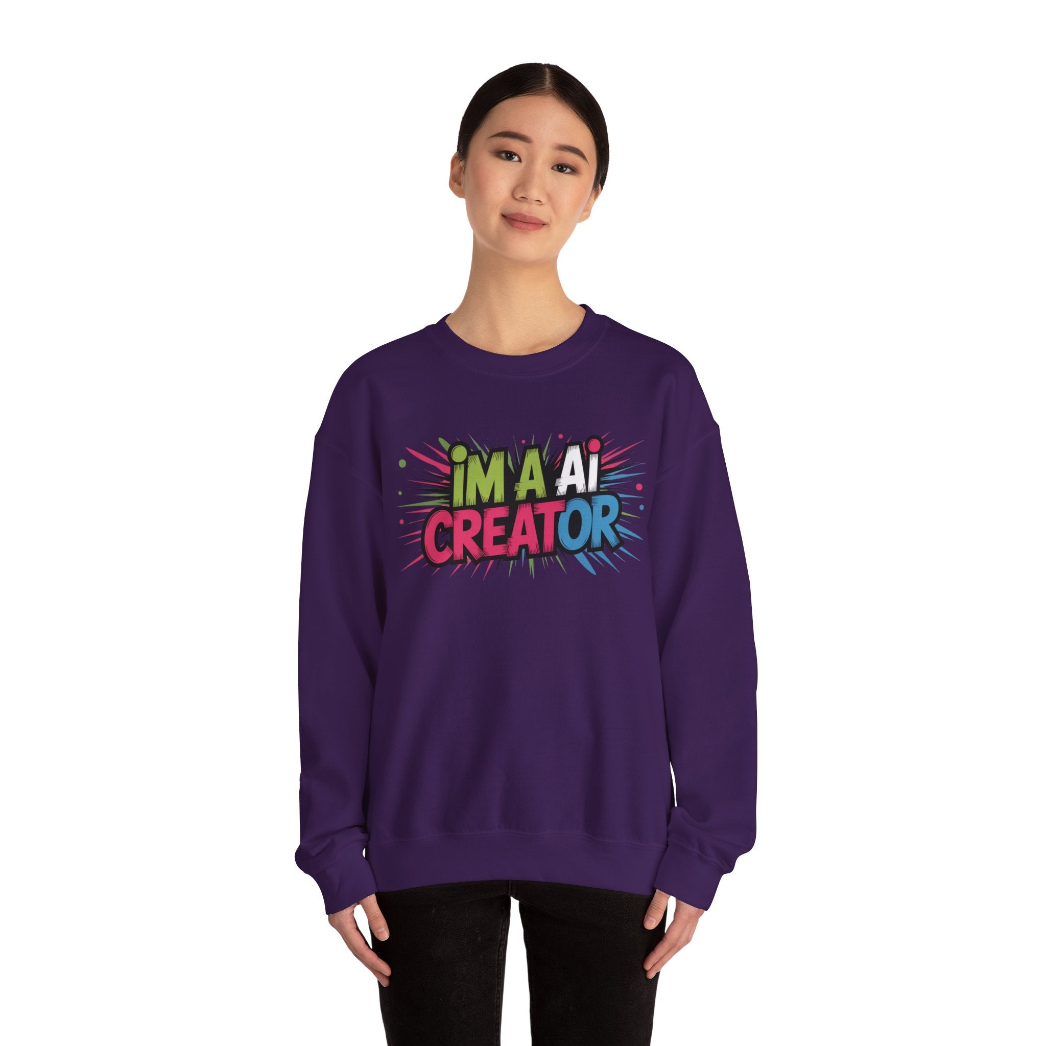 AI Creator  "Code Splash" Unisex Heavy Blend™ Crewneck Sweatshirt