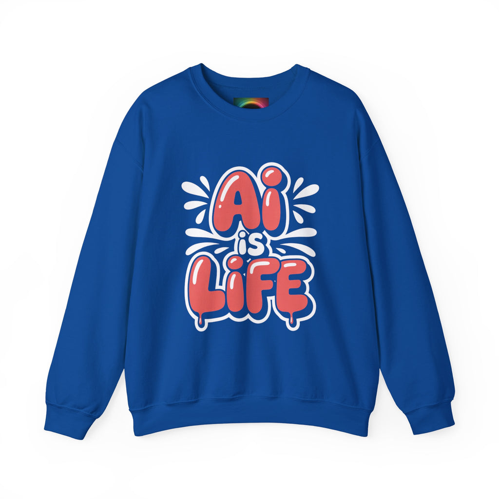 AI IS LIFE  " Neural Pop "  Unisex Heavy Blend™ Crewneck Sweatshirt