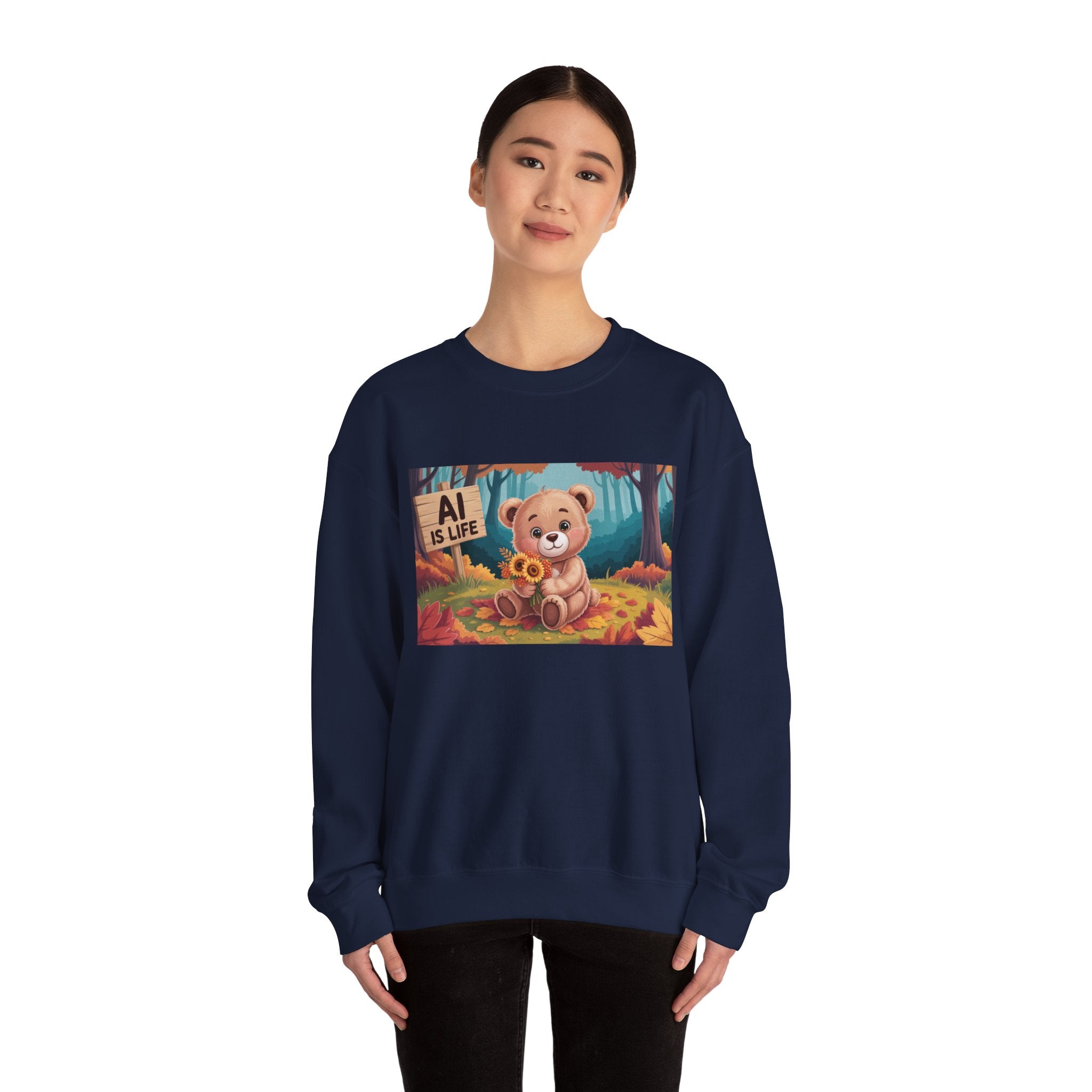 AI IS LIFE  " Cuddle Code "   Unisex Heavy Blend™ Crewneck Sweatshirt