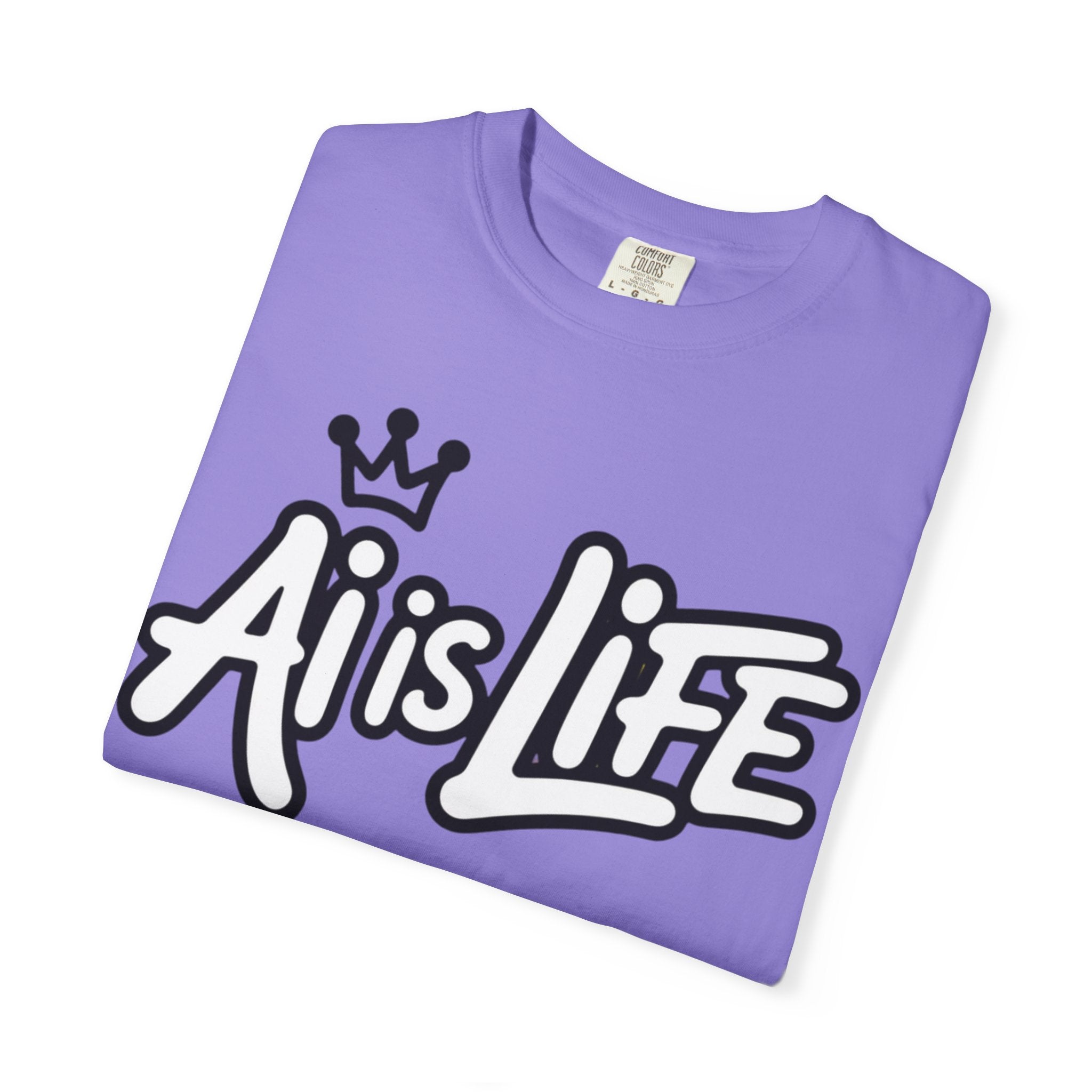 Ai is Life  "Crown Circuit" Unisex Garment-Dyed T-shirt