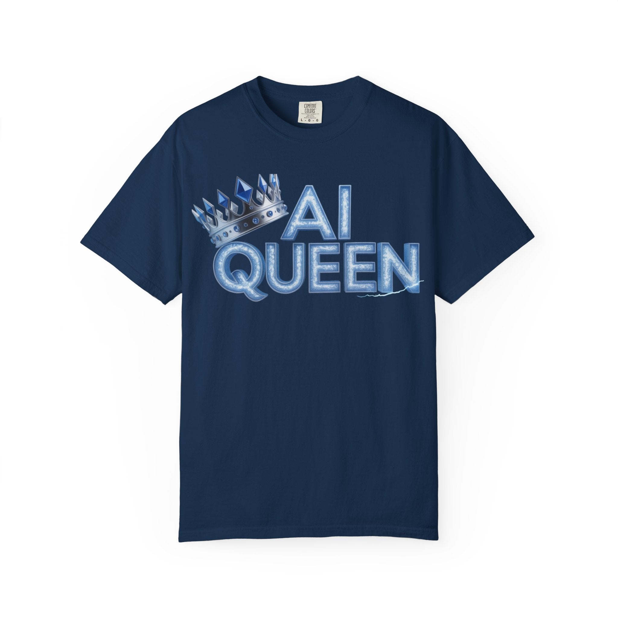 AI Queen "Frost Crown Frequency" Unisex Garment-Dyed T-shirt