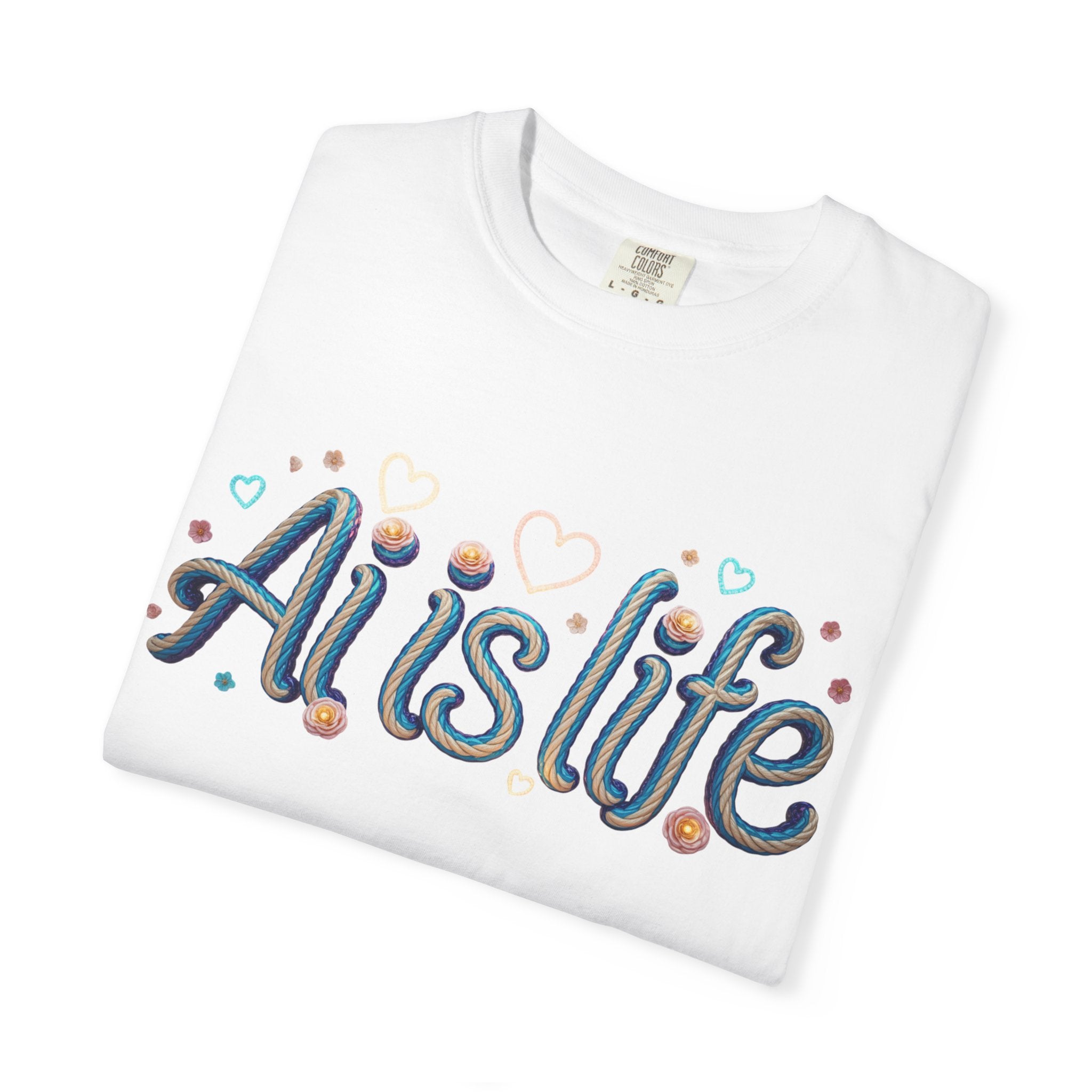 AI is Life  "TWISTED BEAUTY" Unisex Garment-Dyed T-shirt