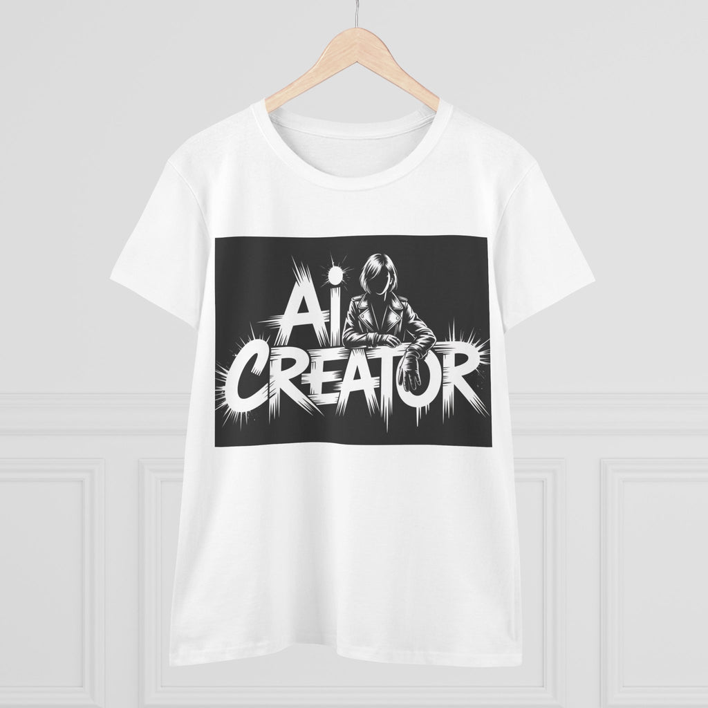 AI Creator  "Digital Rebel" Women's Midweight Cotton Tee