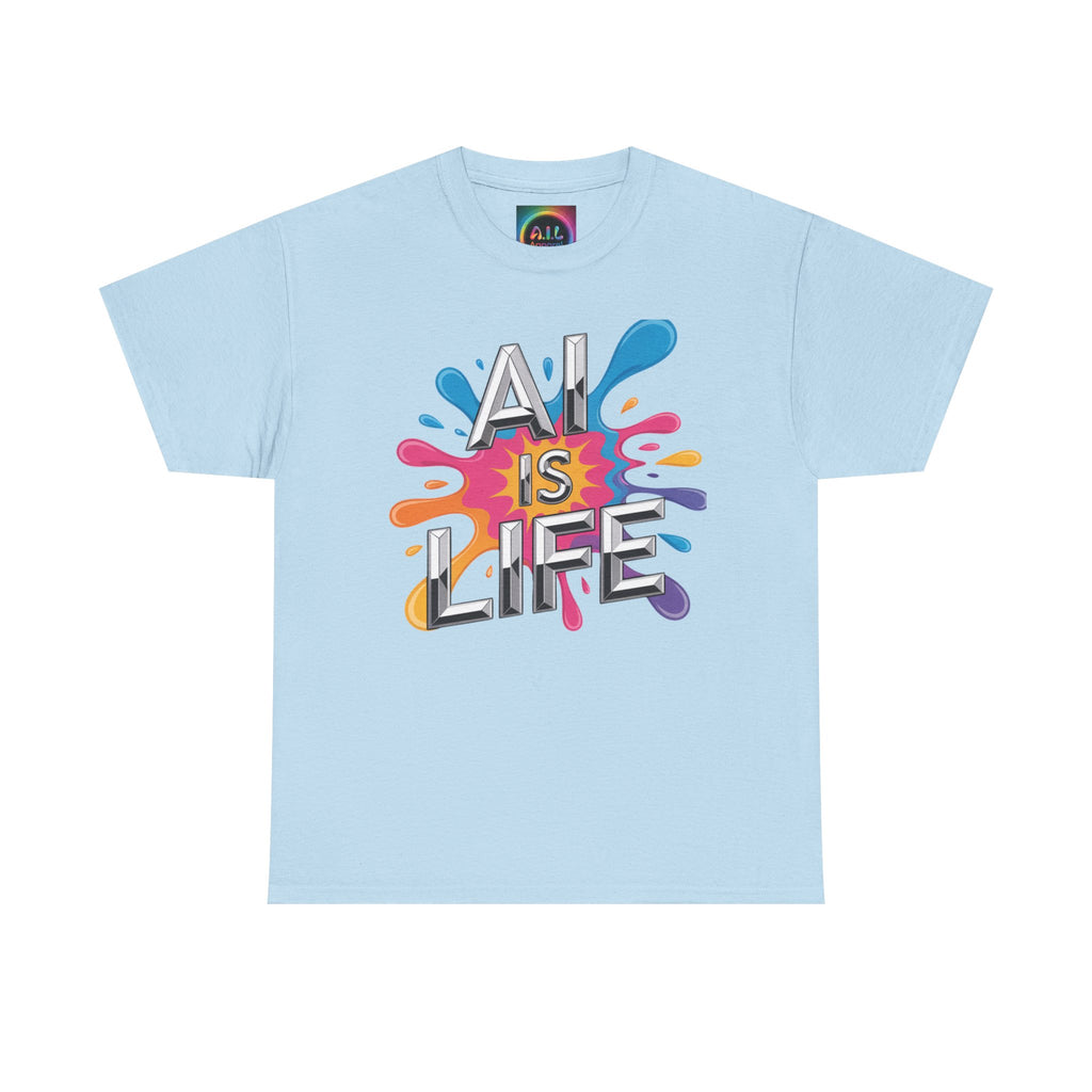 Ail Is Life "CHROME SPLATTER" Colorful Retro Splash Graphic T-Shirt